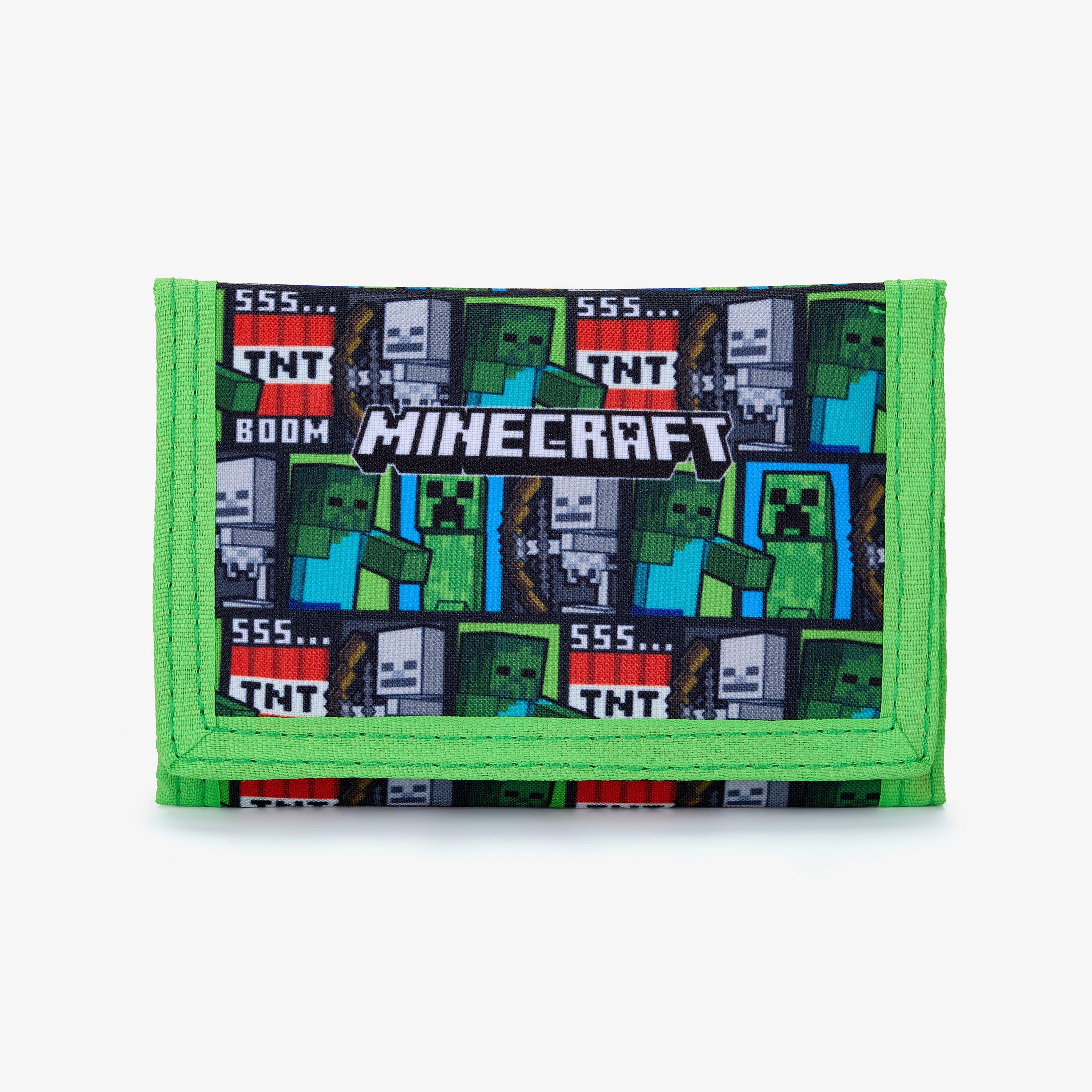 Minecraft 3 Piece Set Black/Green Backpack, view 7 of 8