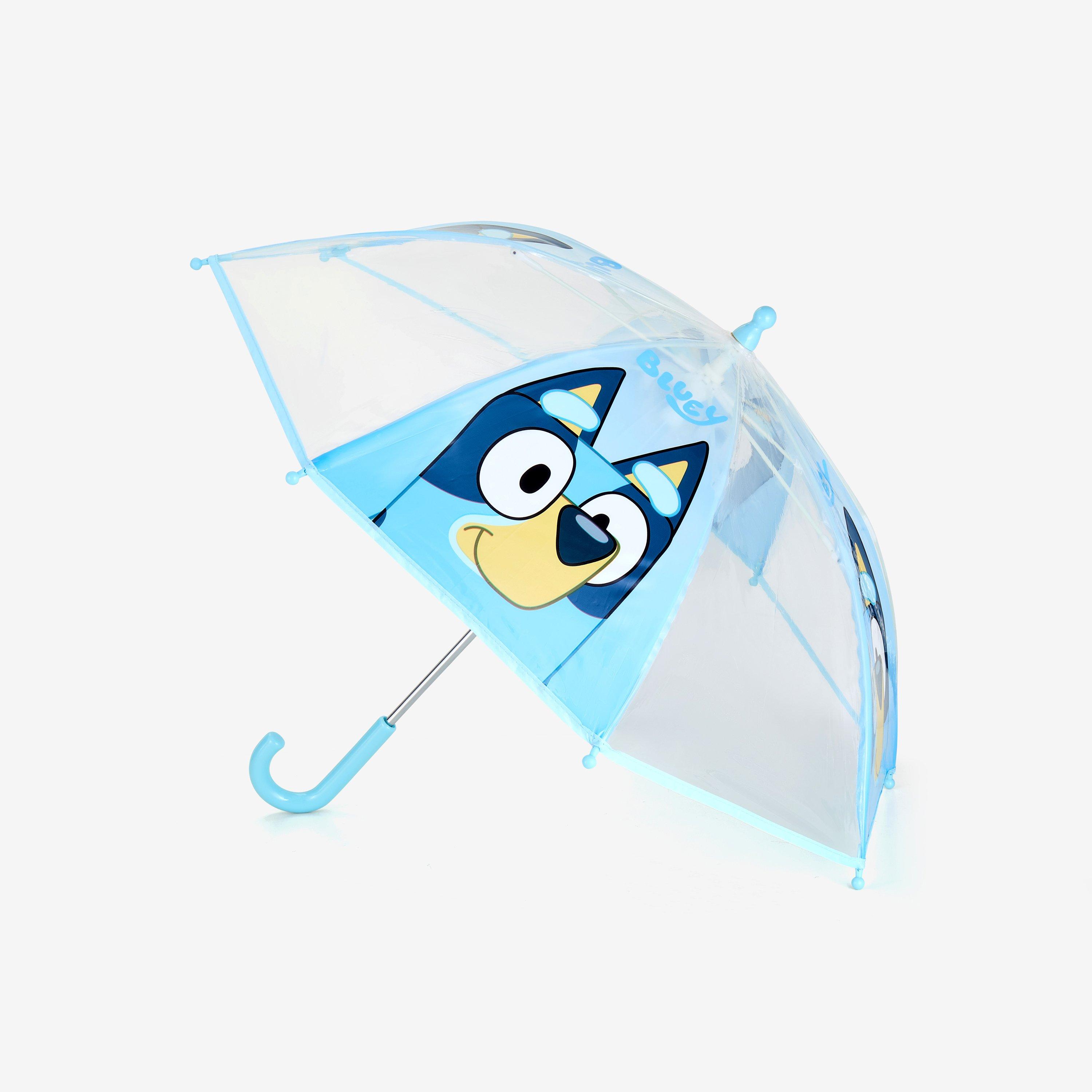 Bluey Face Umbrella Blue Combination Umbrella, view 1 of 3
