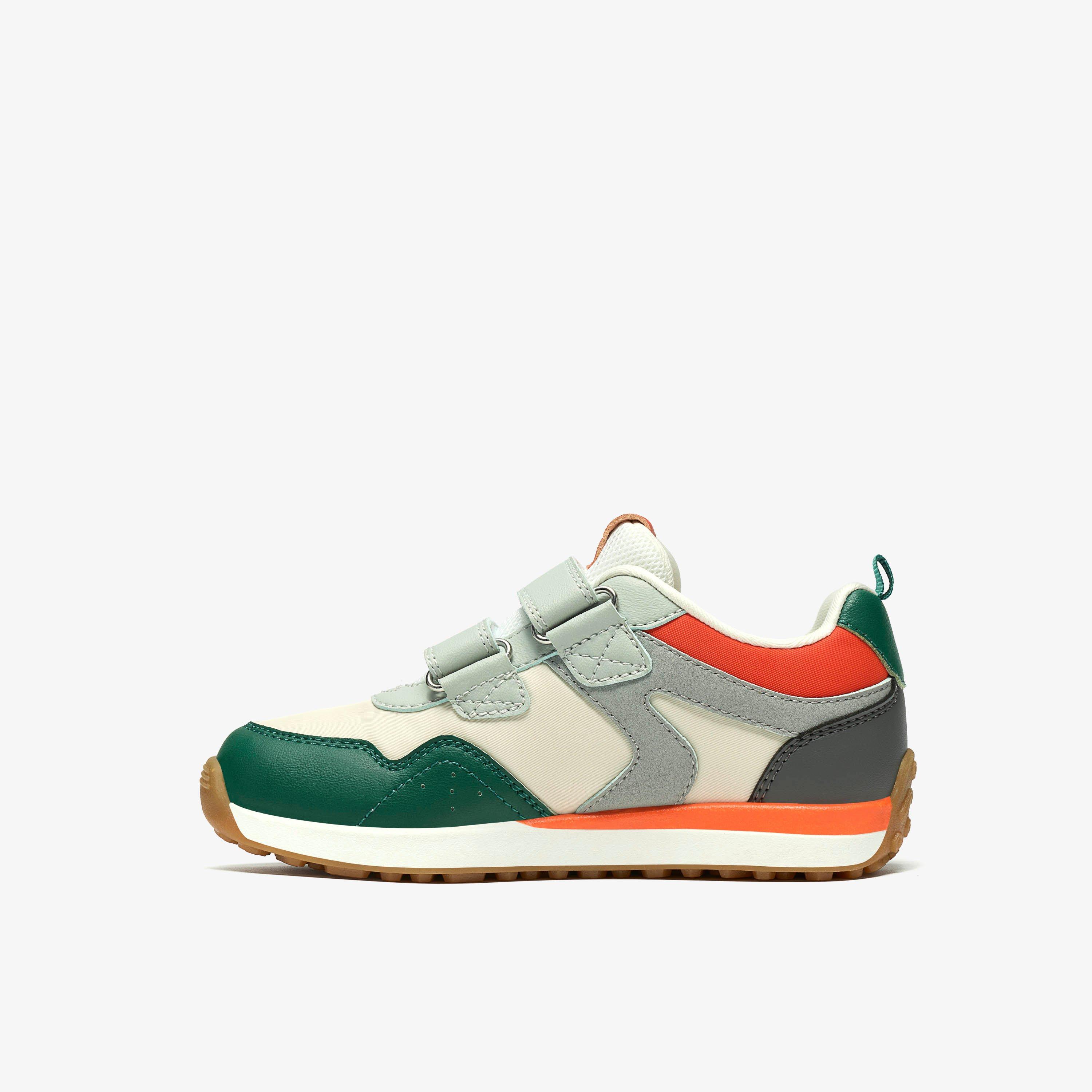 Dyrham Dash K White/Green Trainers, view 2 of 6