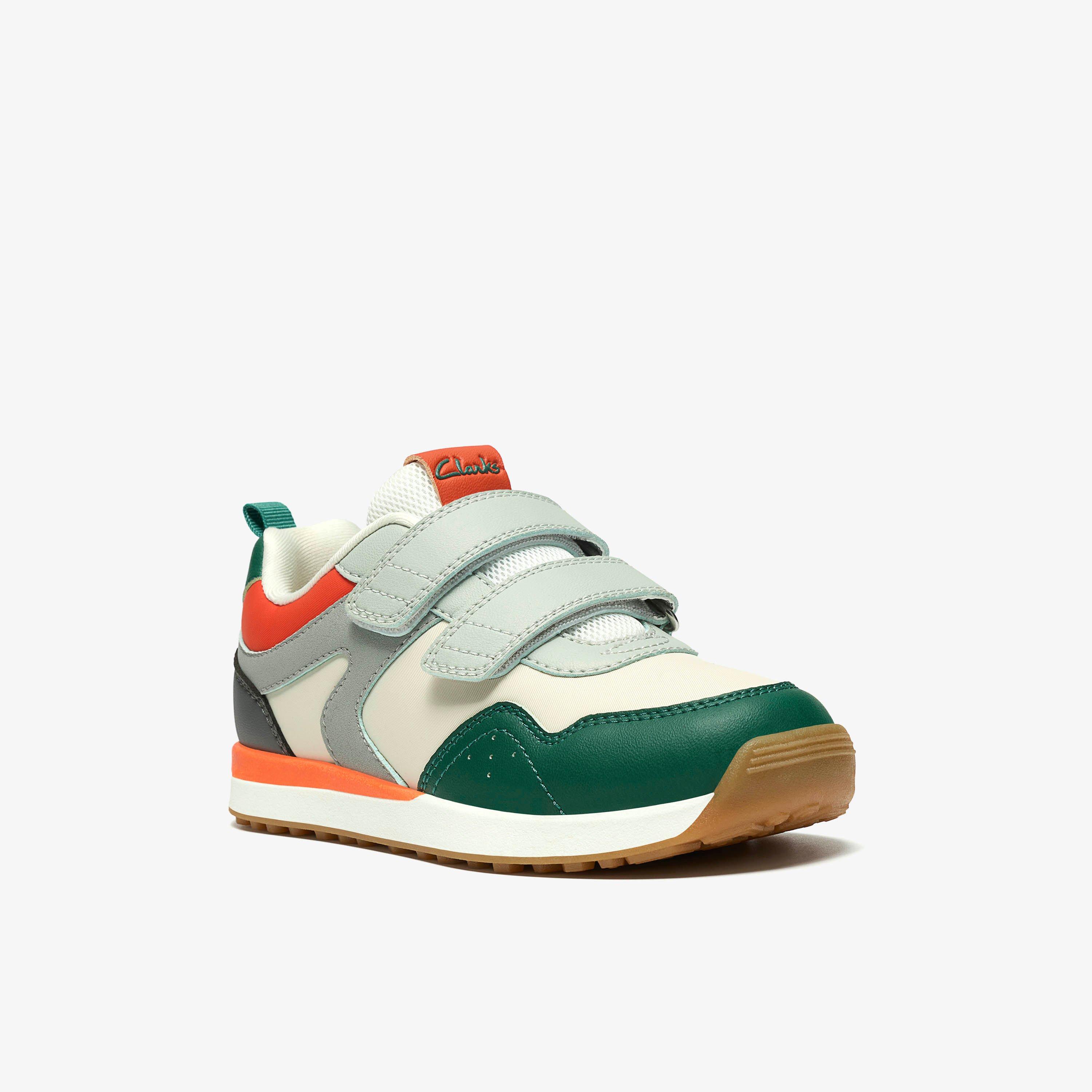 Dyrham Dash K White/Green Trainers, view 4 of 6