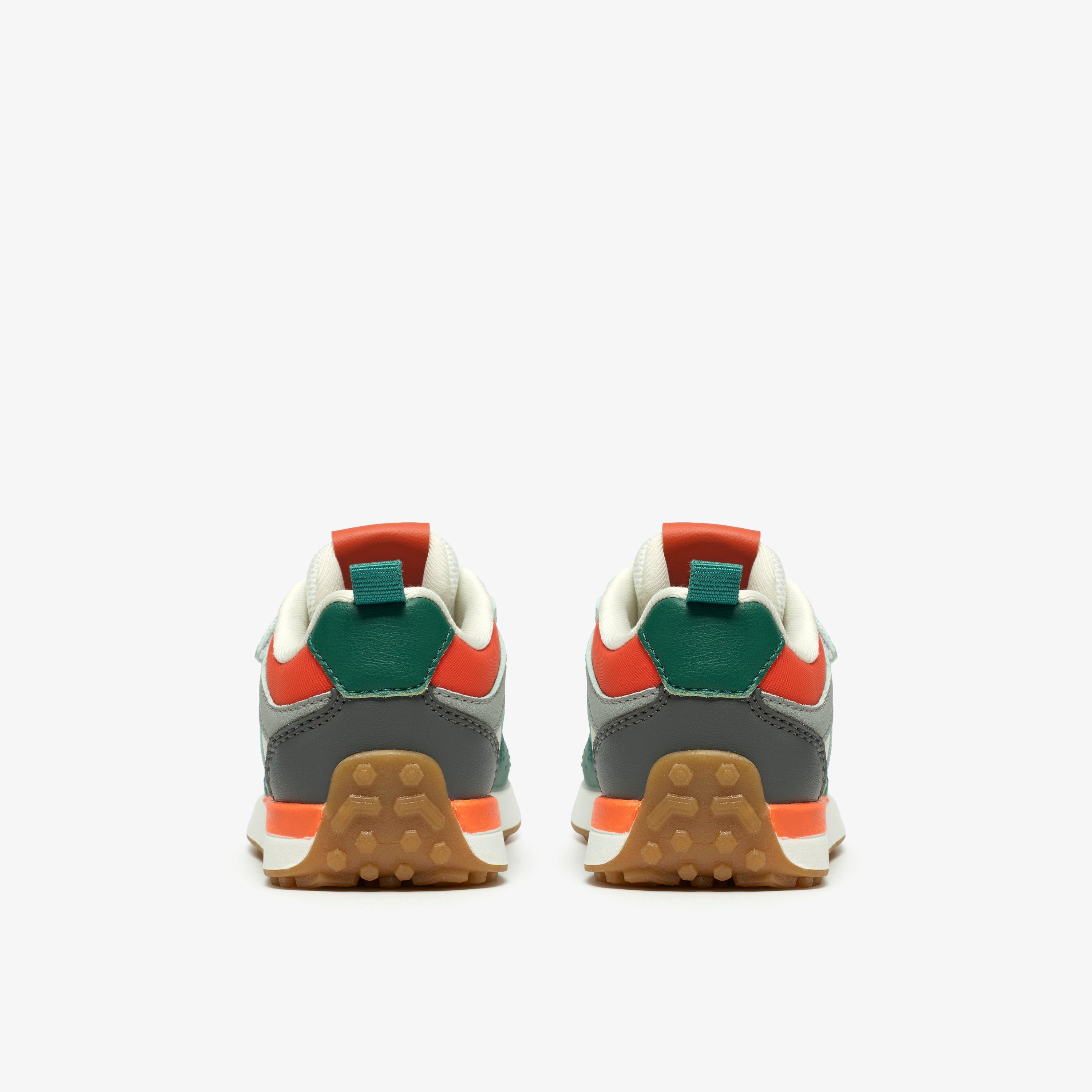 Dyrham Dash Toddler White/Green Trainers, view 5 of 6