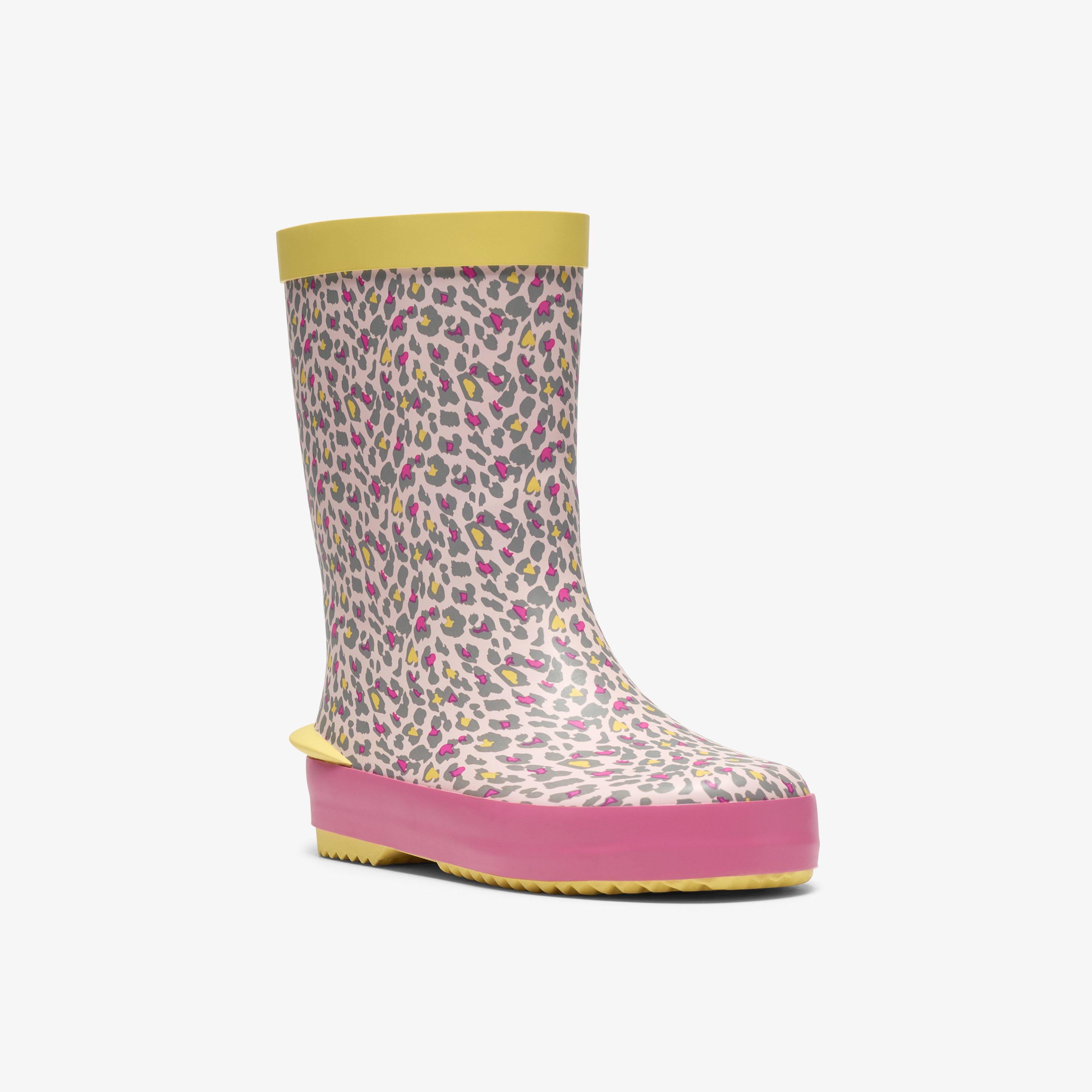 Tarri Run Toddler Pink/Multicolour Wellies, view 4 of 6
