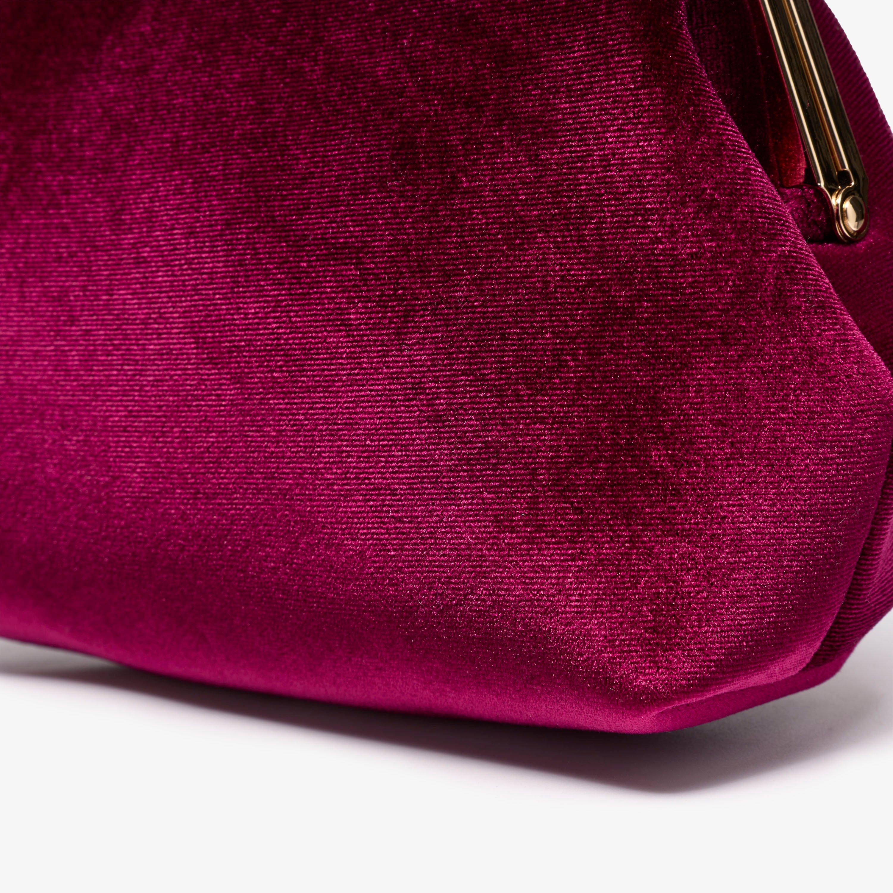 Lunelle Clutch Burgundy Velvet Clutch Bag, view 5 of 6