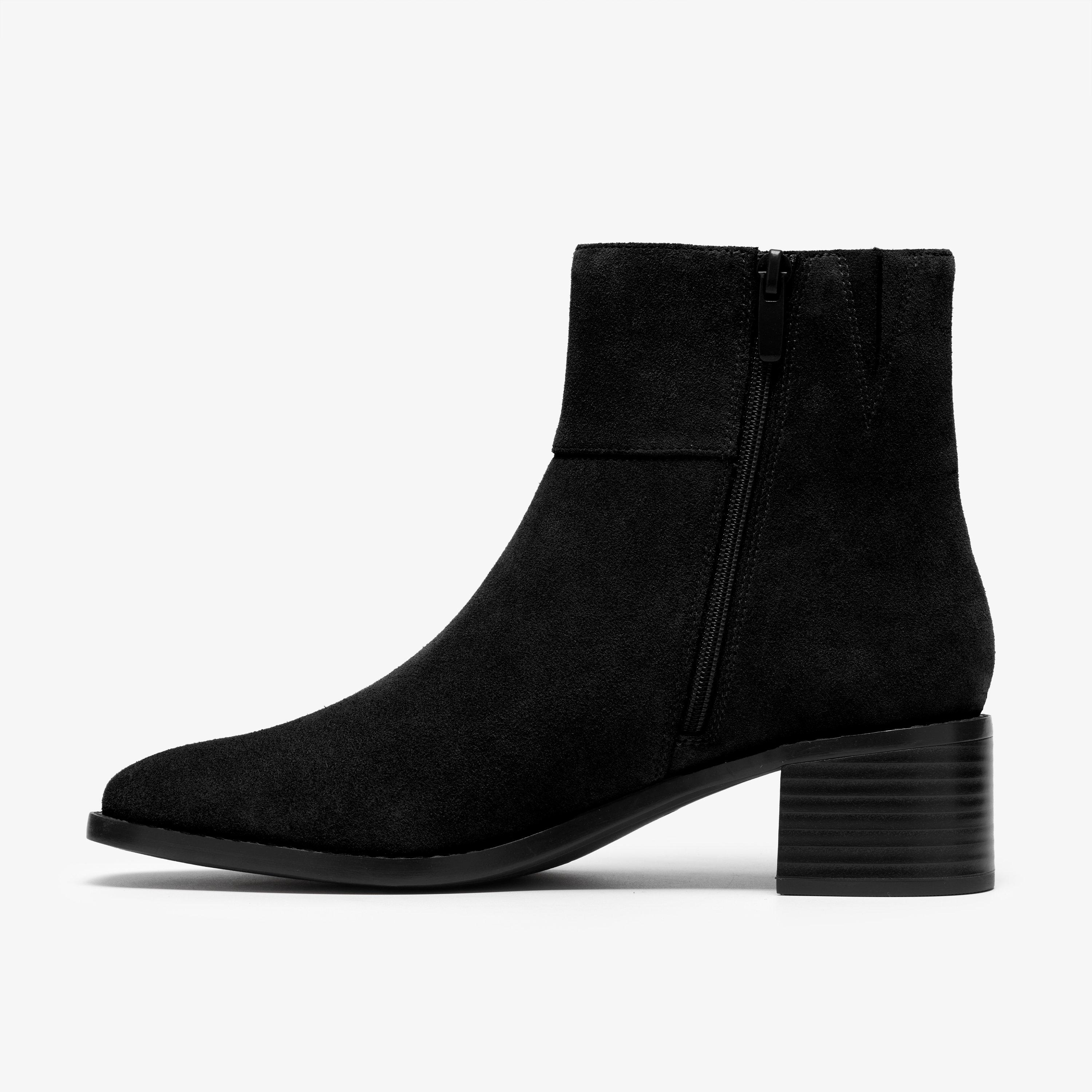 Wrenn Top Black Suede Ankle Boots, view 2 of 6