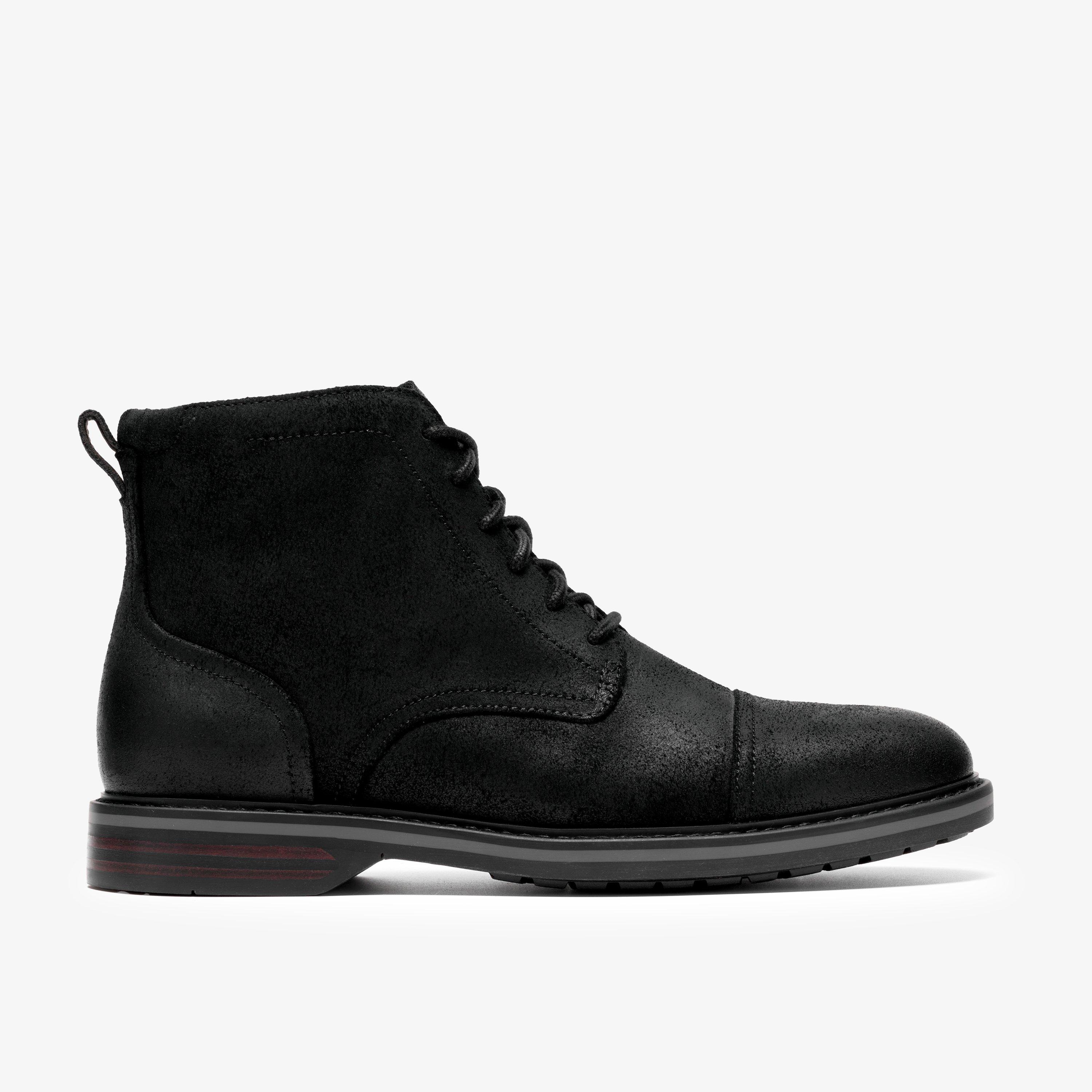 Aldwin 2 Cap Black Suede Ankle Boots, view 1 of 6