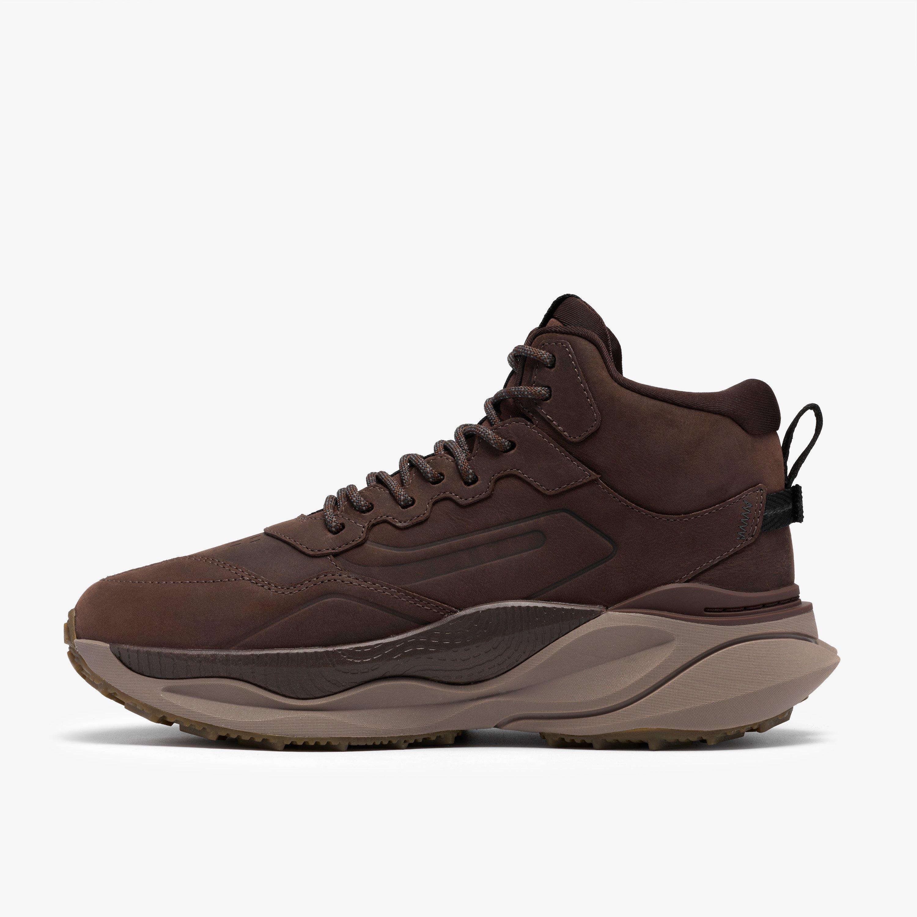 Pace Trail Hi Waterproof Brown Lace Up Walking Hiking Sneakers, view 2 of 6