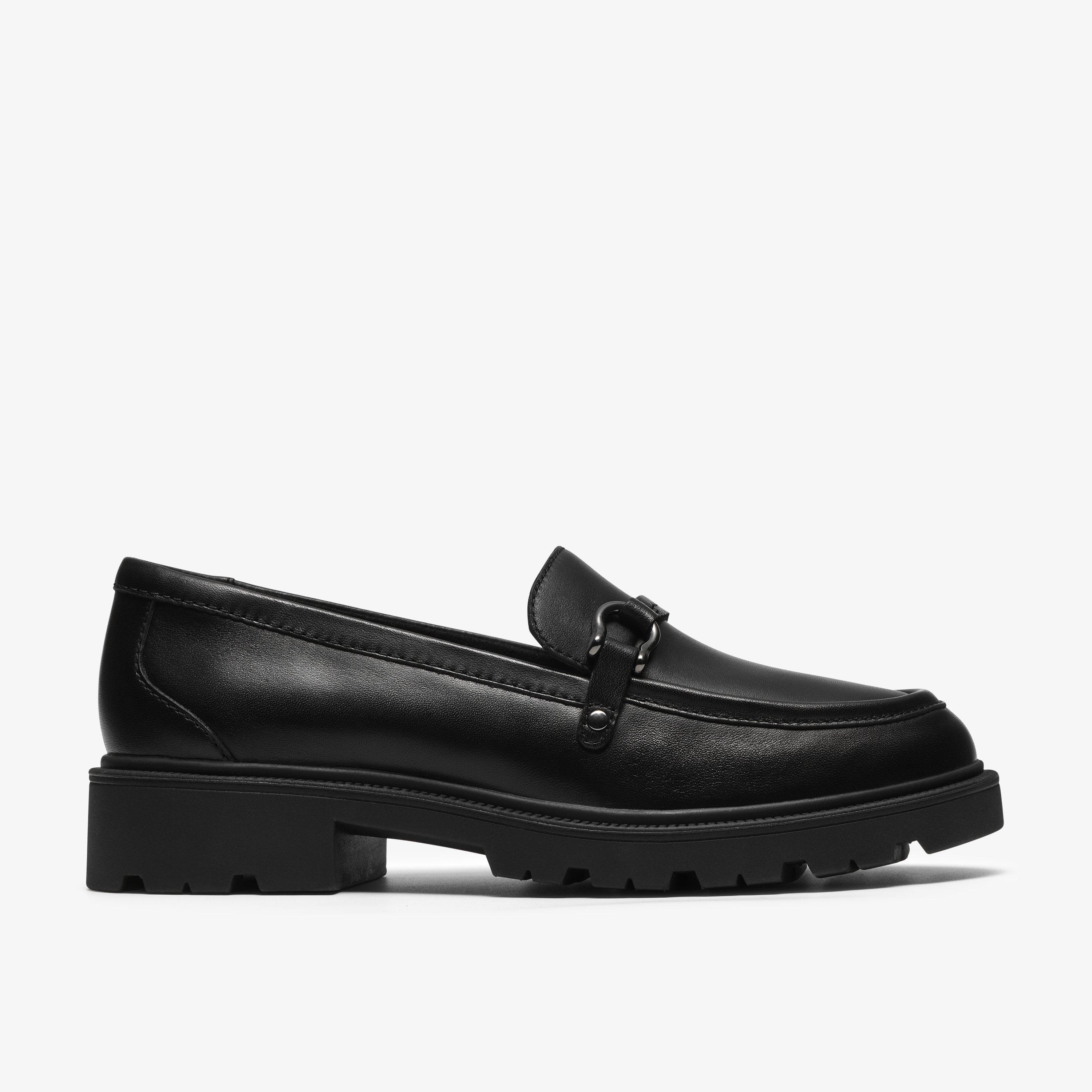 Code L Step Black Leather Loafers Slip-Ons, view 1 of 6