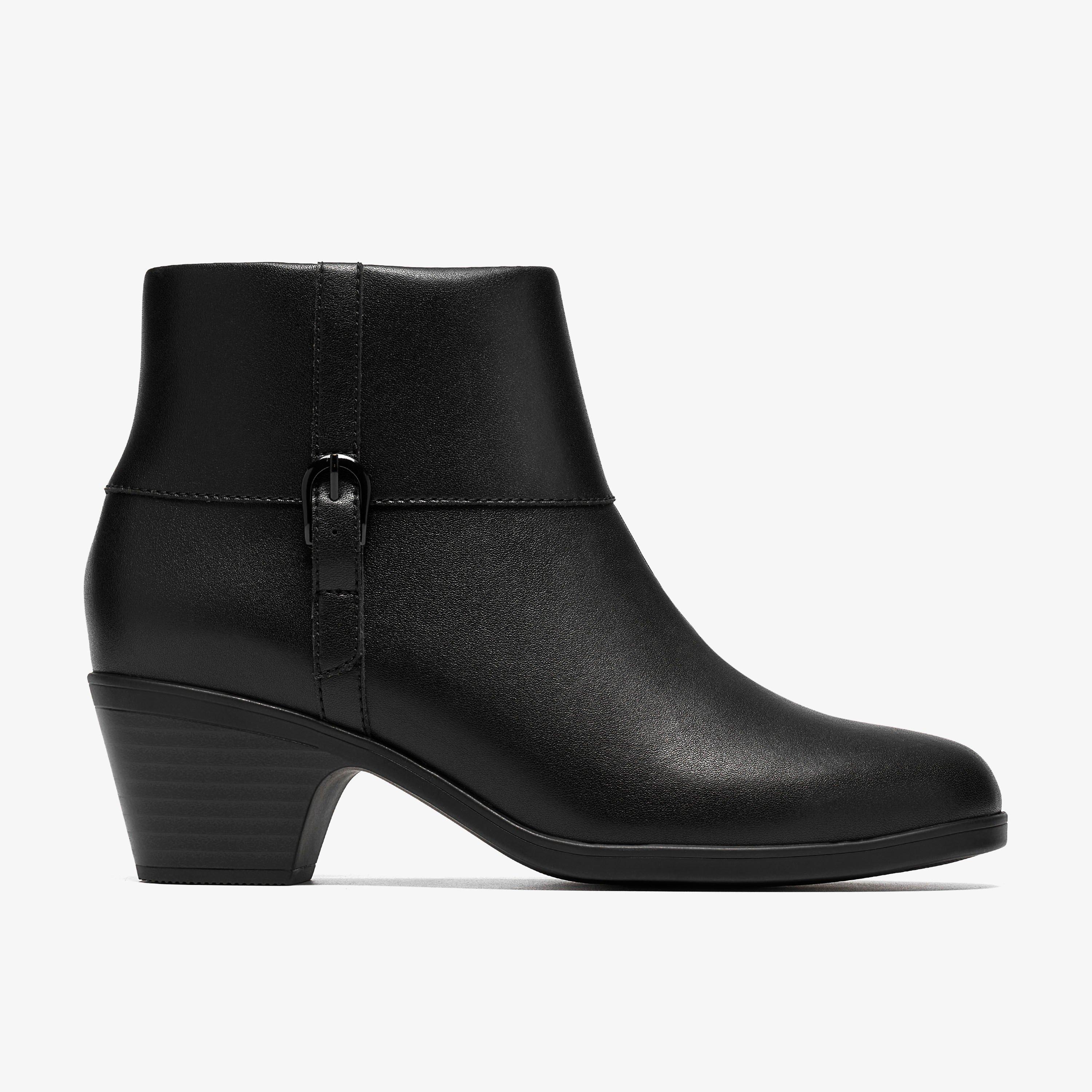 Emily 2 Style Black Leather Ankle Boots, view 1 of 6