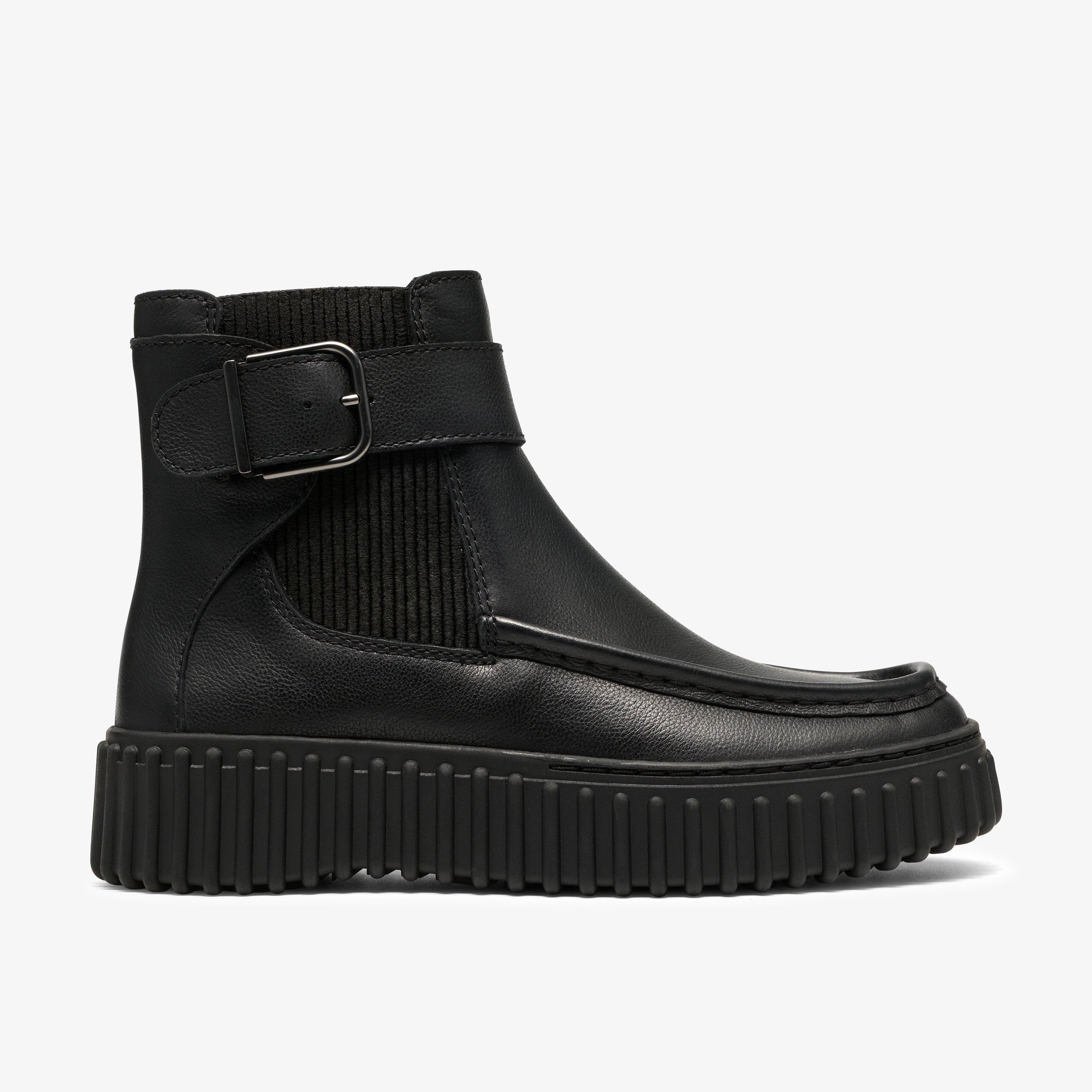 Torhill Buckle Schwarz getrommelt Stiefeletten Chelsea Boots Torhill, view 1 of 6