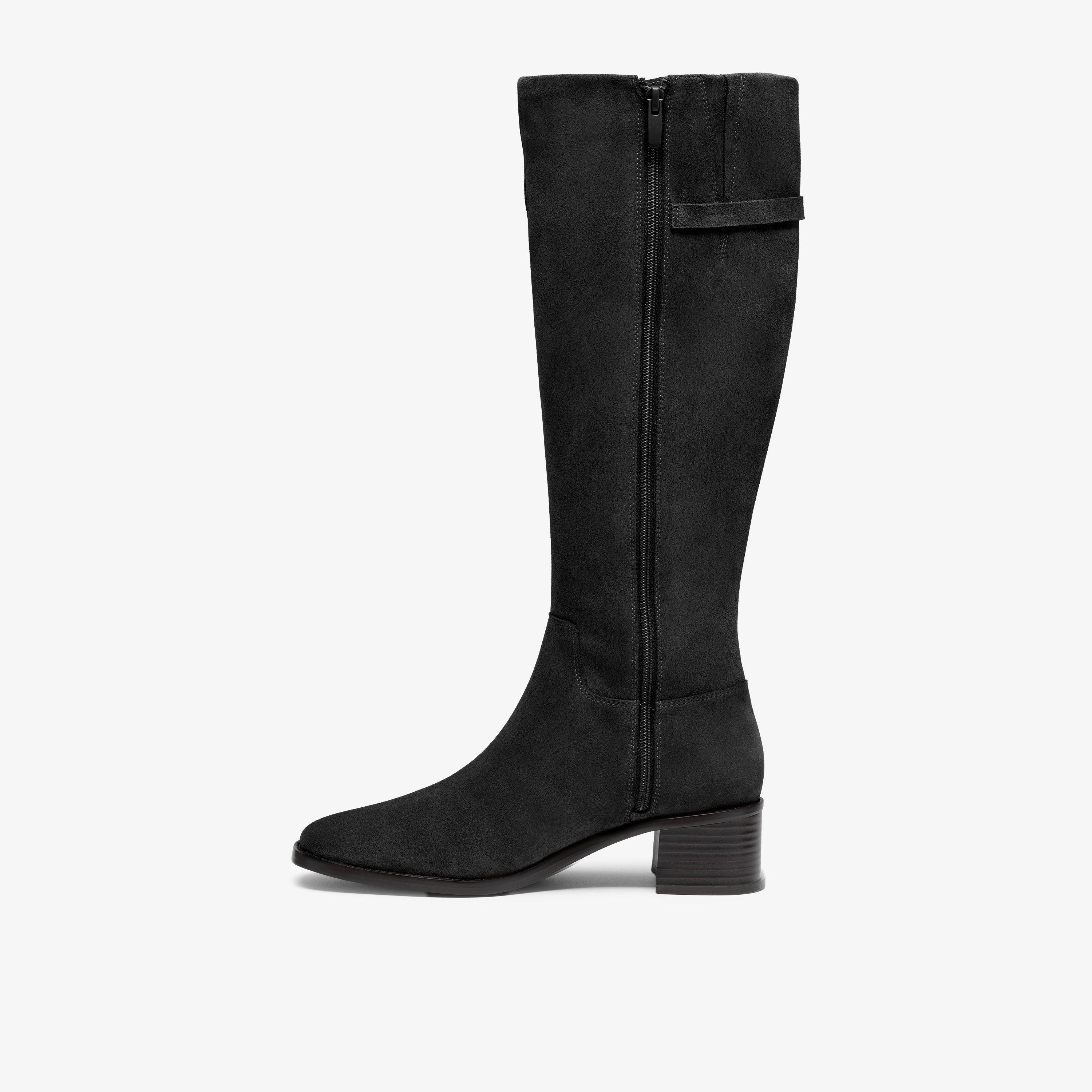 Wrenn Hi Black Suede Knee High Boots, view 2 of 6