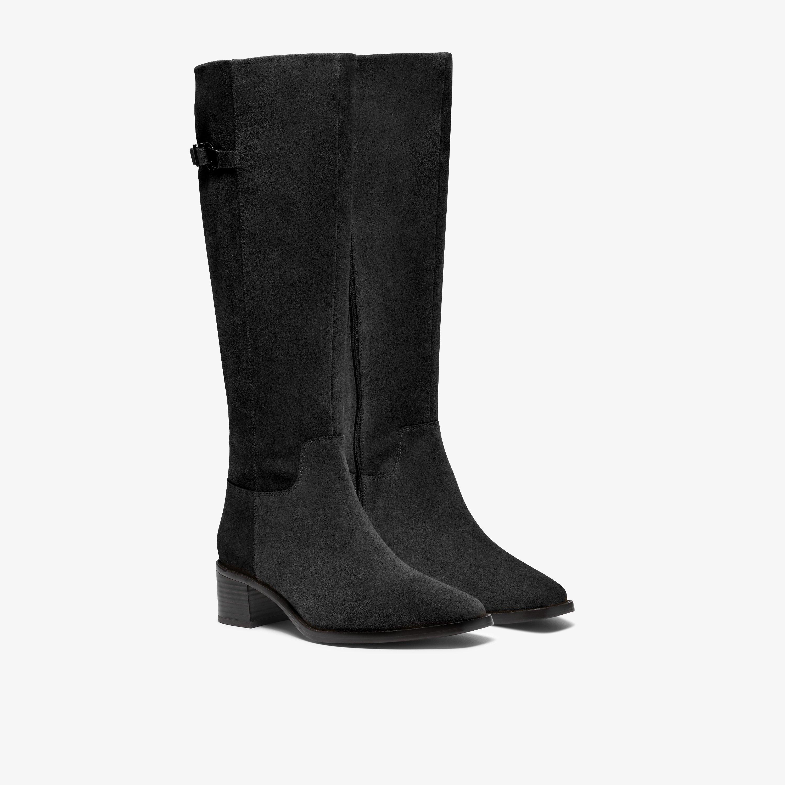 Wrenn Hi Black Suede Knee High Boots, view 4 of 6
