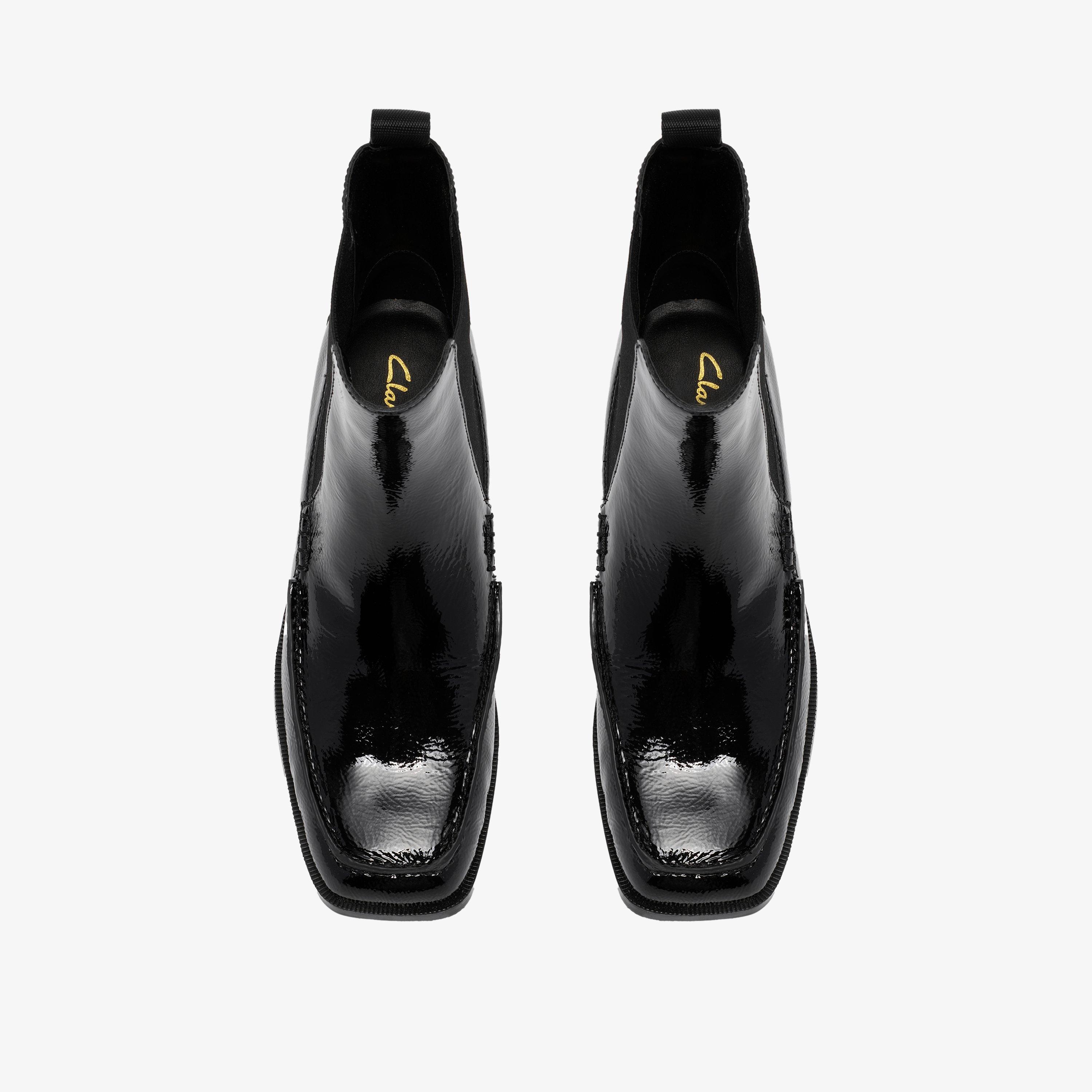 Moseley Up Black Patent Ankle Boots Chelsea Boots, view 6 of 6