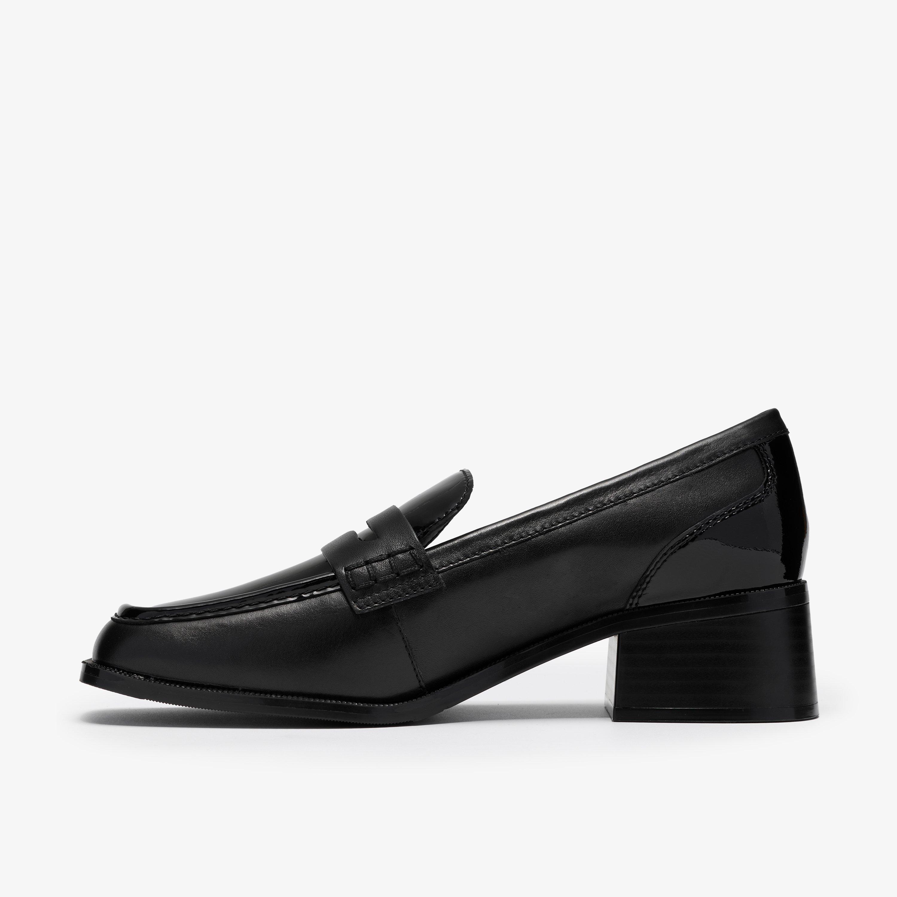 Moseley Edge Czarna kombinacja Mokasyny Buty Wsuwane, view 2 of 6