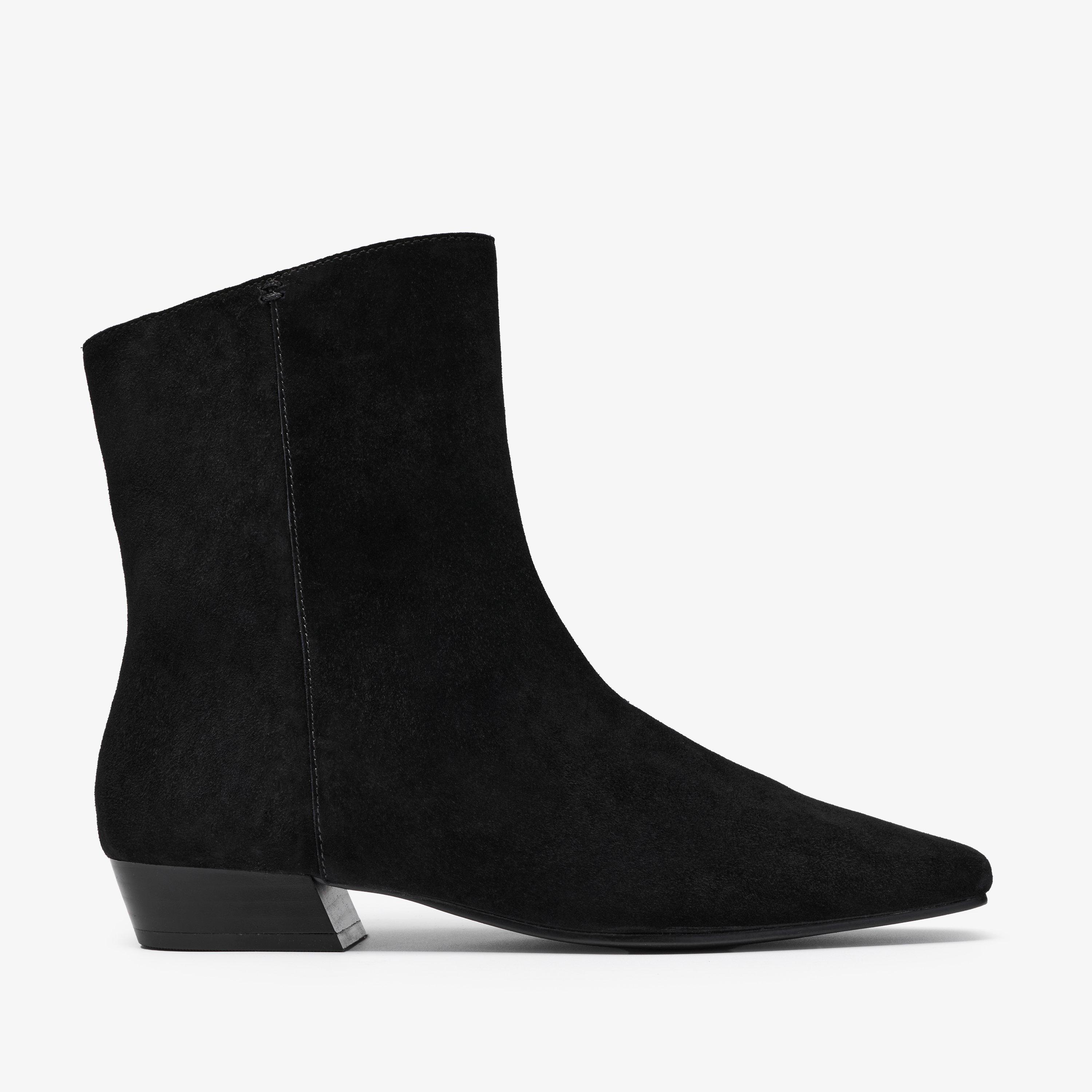 Kelso Top Black Suede Ankle Boots, view 1 of 6