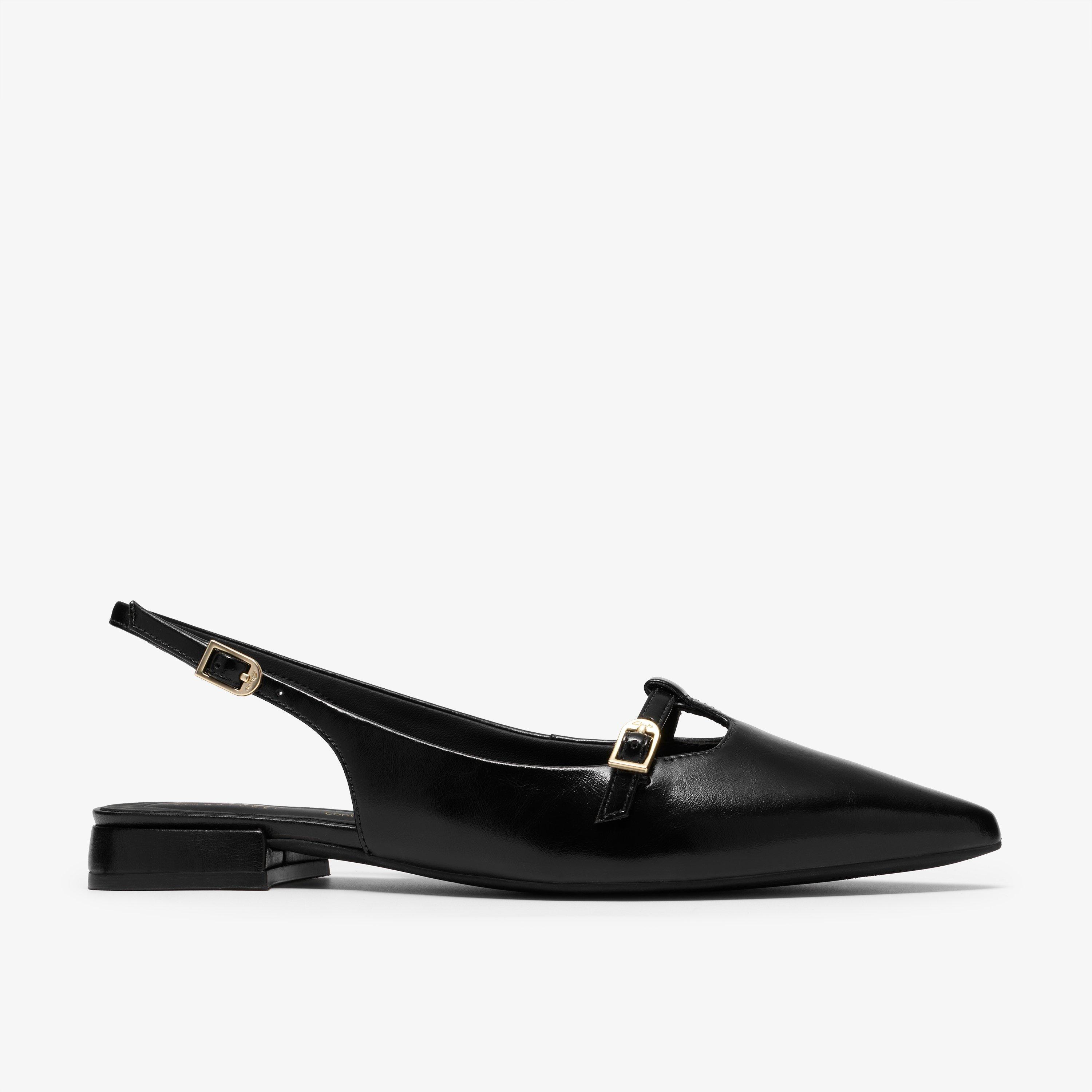 Sensa15 Jane Schwarzes Patent Ballerinas Slingback-Schuhe, view 1 of 6