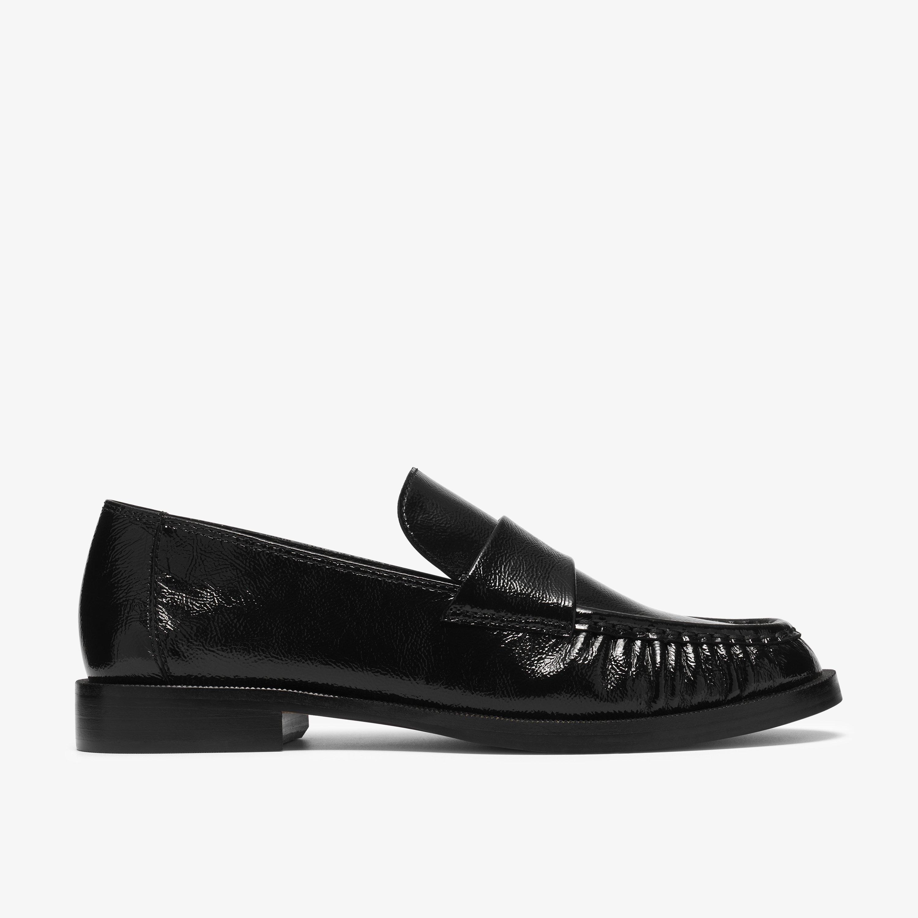 Straven2 Step Schwarzes Patent Loafer Instapschuhe, view 1 of 6