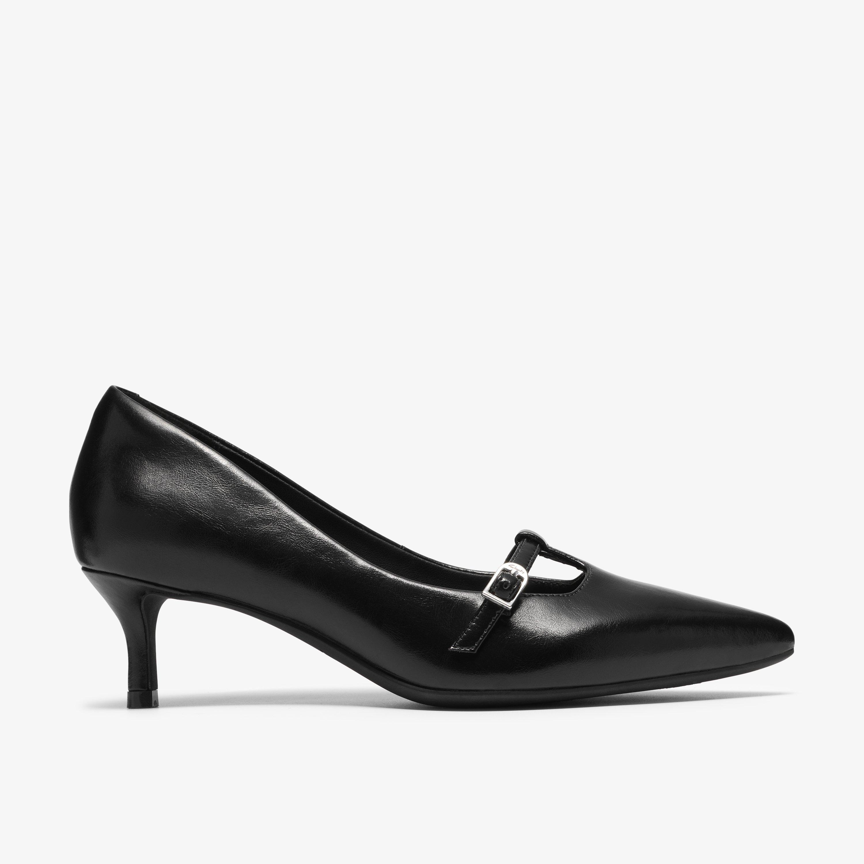 Zarey Jane Black Leather Pumps, view 1 of 6