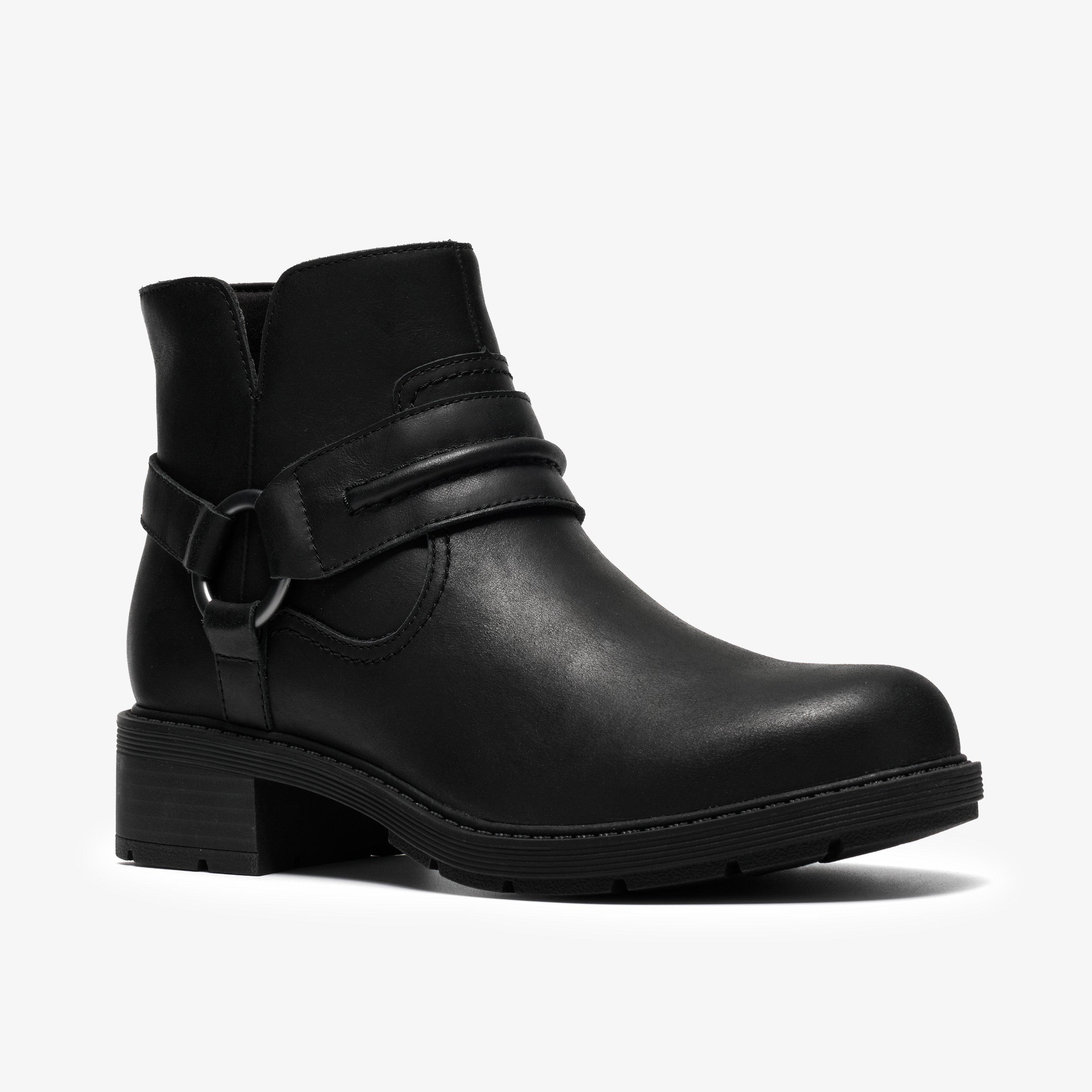 Hearth Bay Black Ankle Boots, view 4 of 6