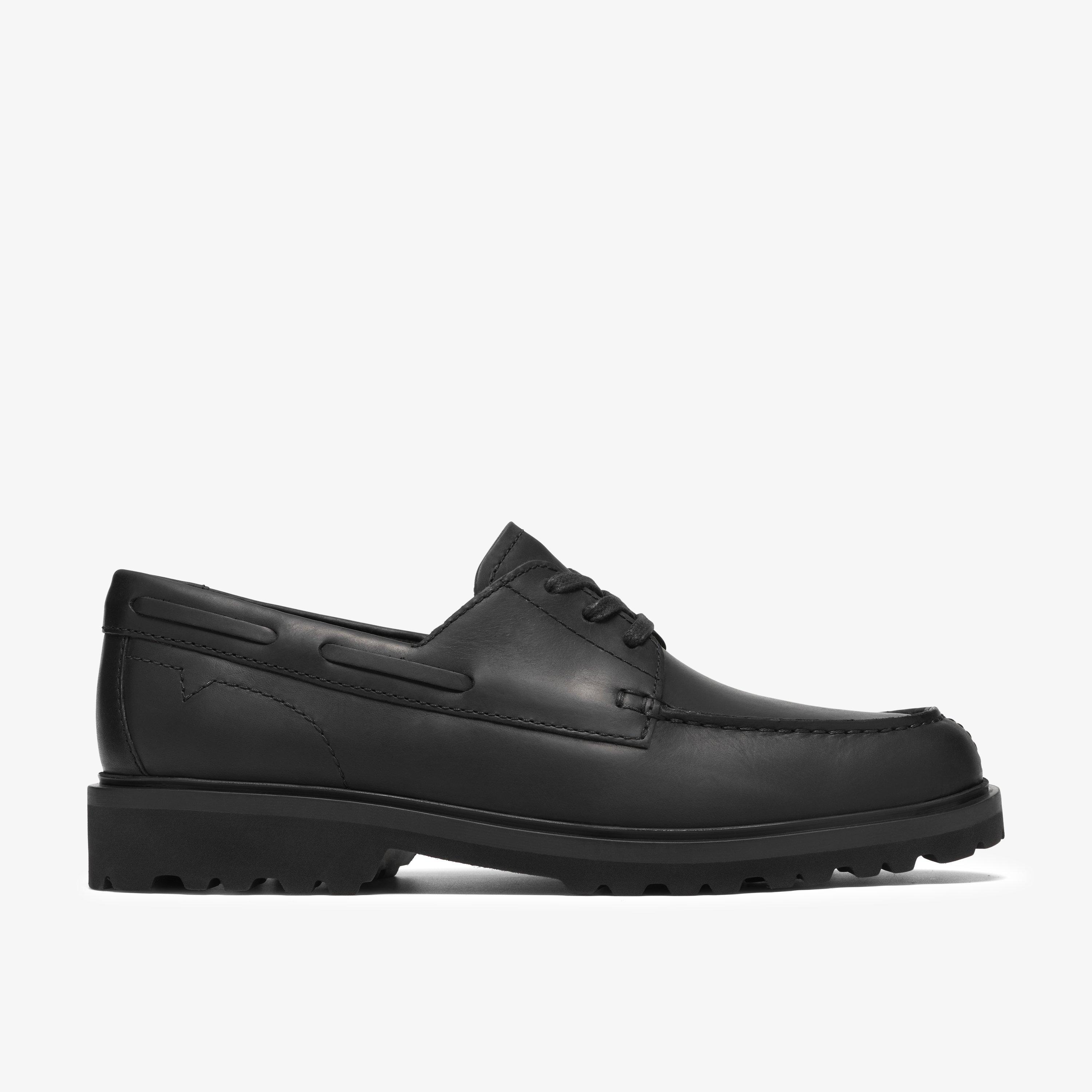 Berwick Boat Black Boat Shoes Lace Up, view 1 of 6