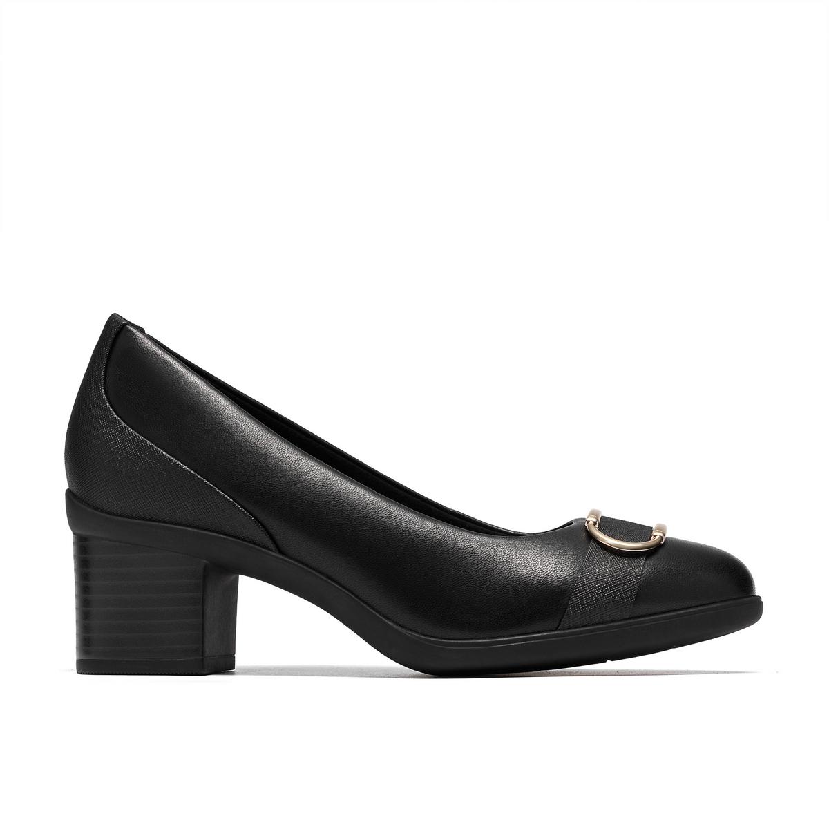 Clarks Womens Shaya Lux Pumps,Block Heel