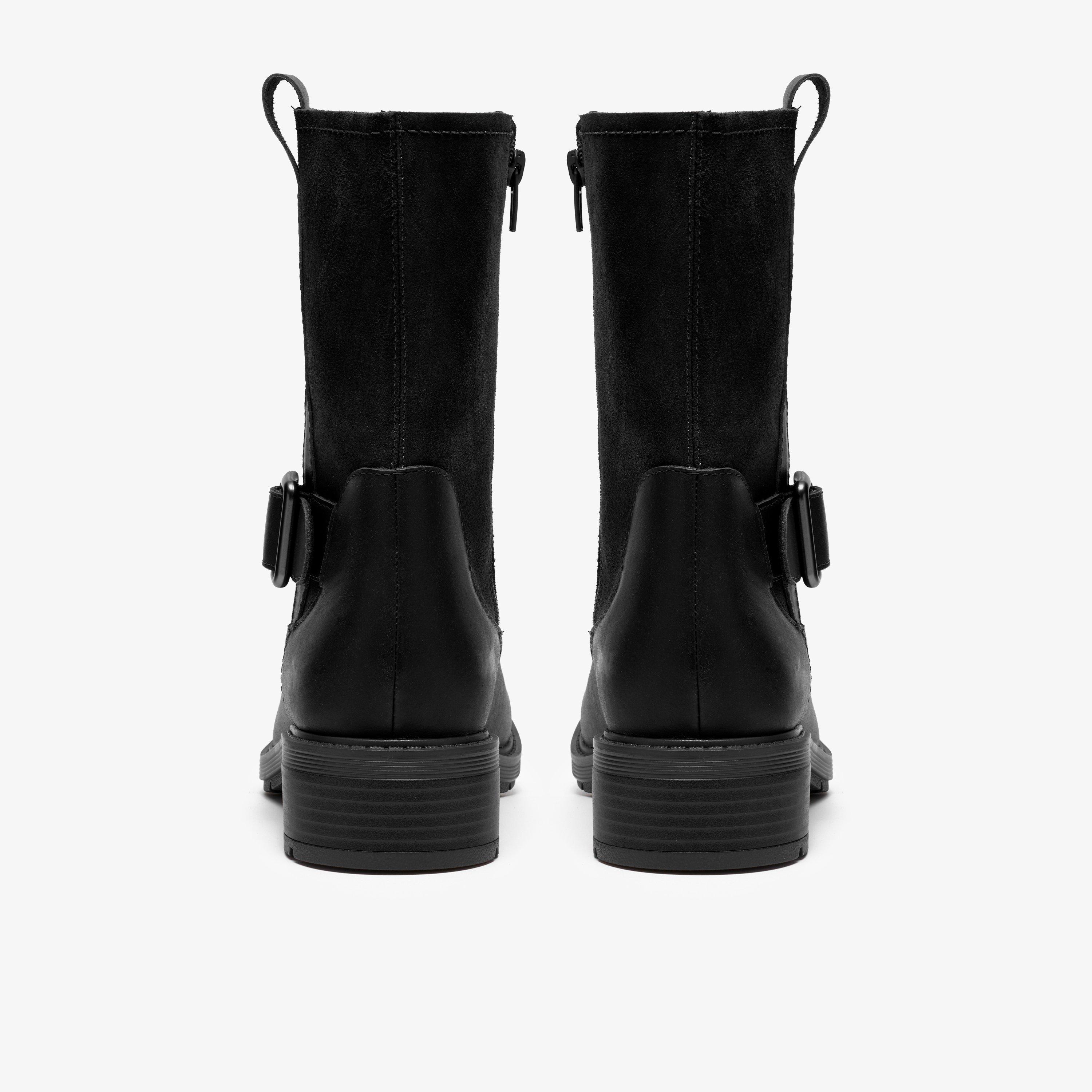 Hearth Mid Black Mid Calf Boots, view 5 of 6