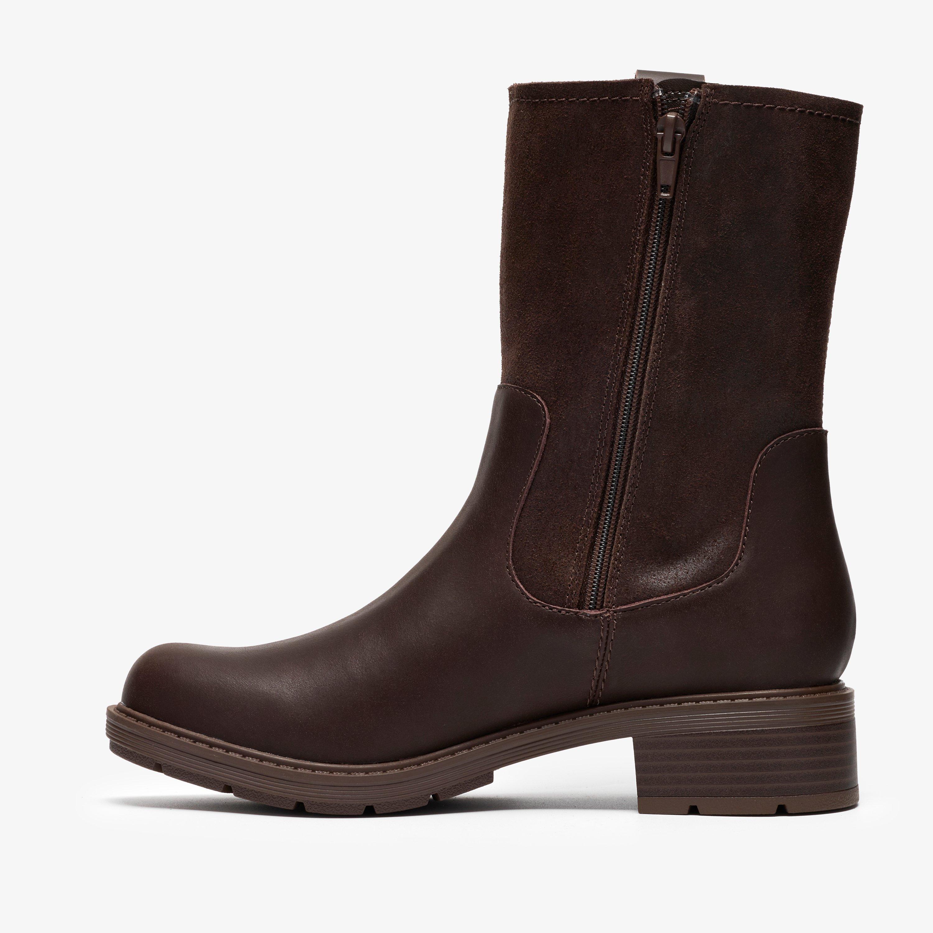 Hearth Mid Dark Brown Mid Calf Boots, view 2 of 6
