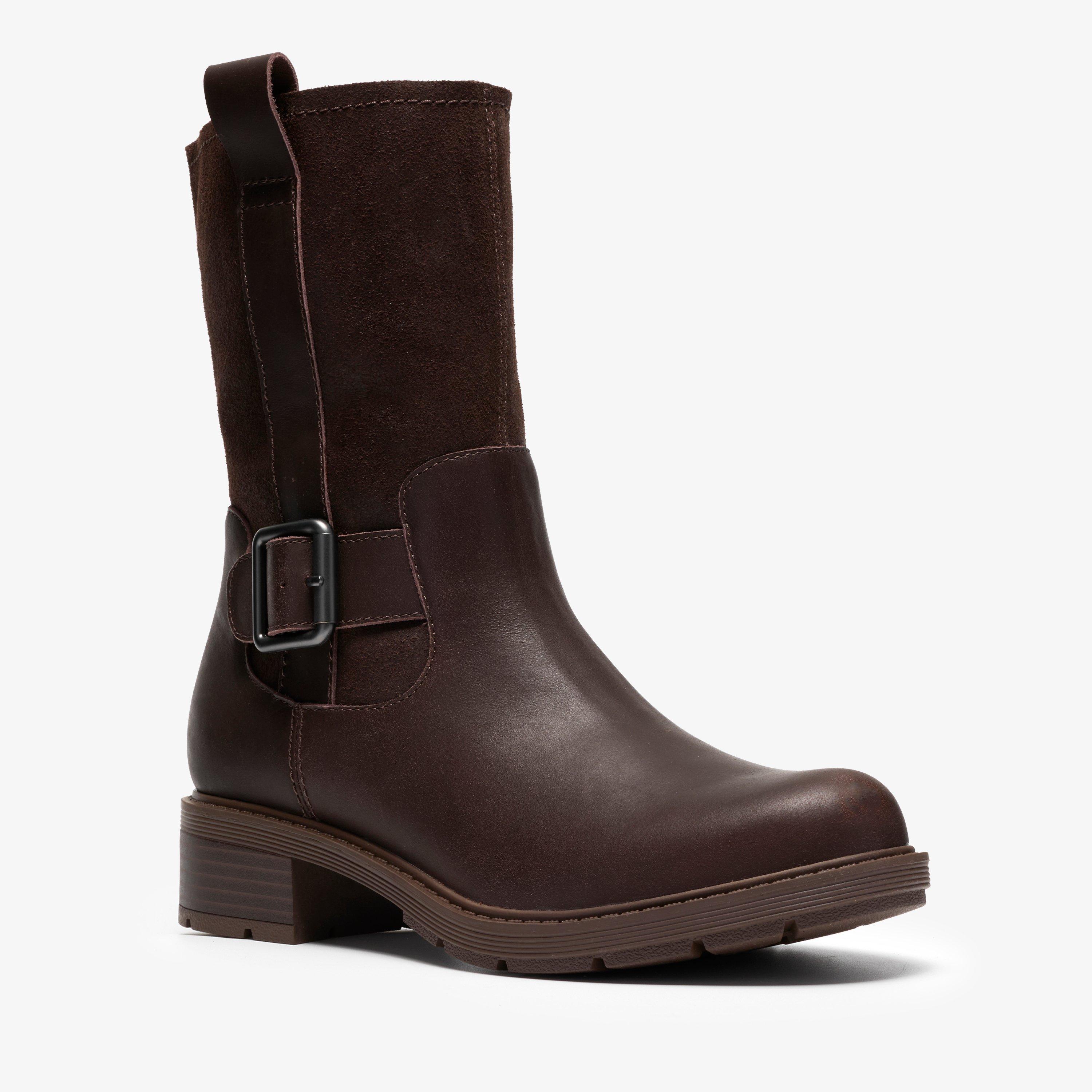 Hearth Mid Dark Brown Mid Calf Boots, view 4 of 6