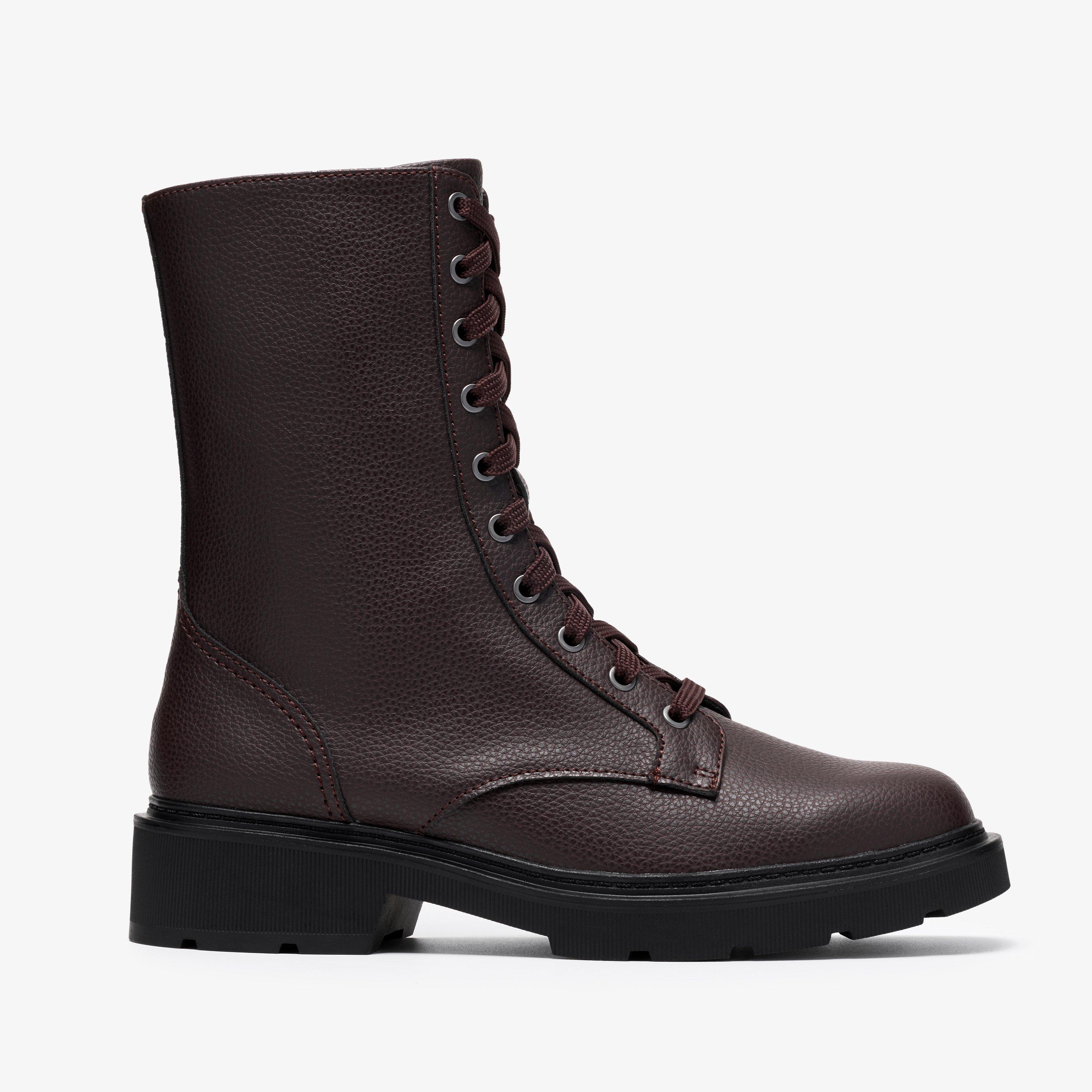 Lauryl Style Merlot Mid Calf Boots Lace Up, view 1 of 6