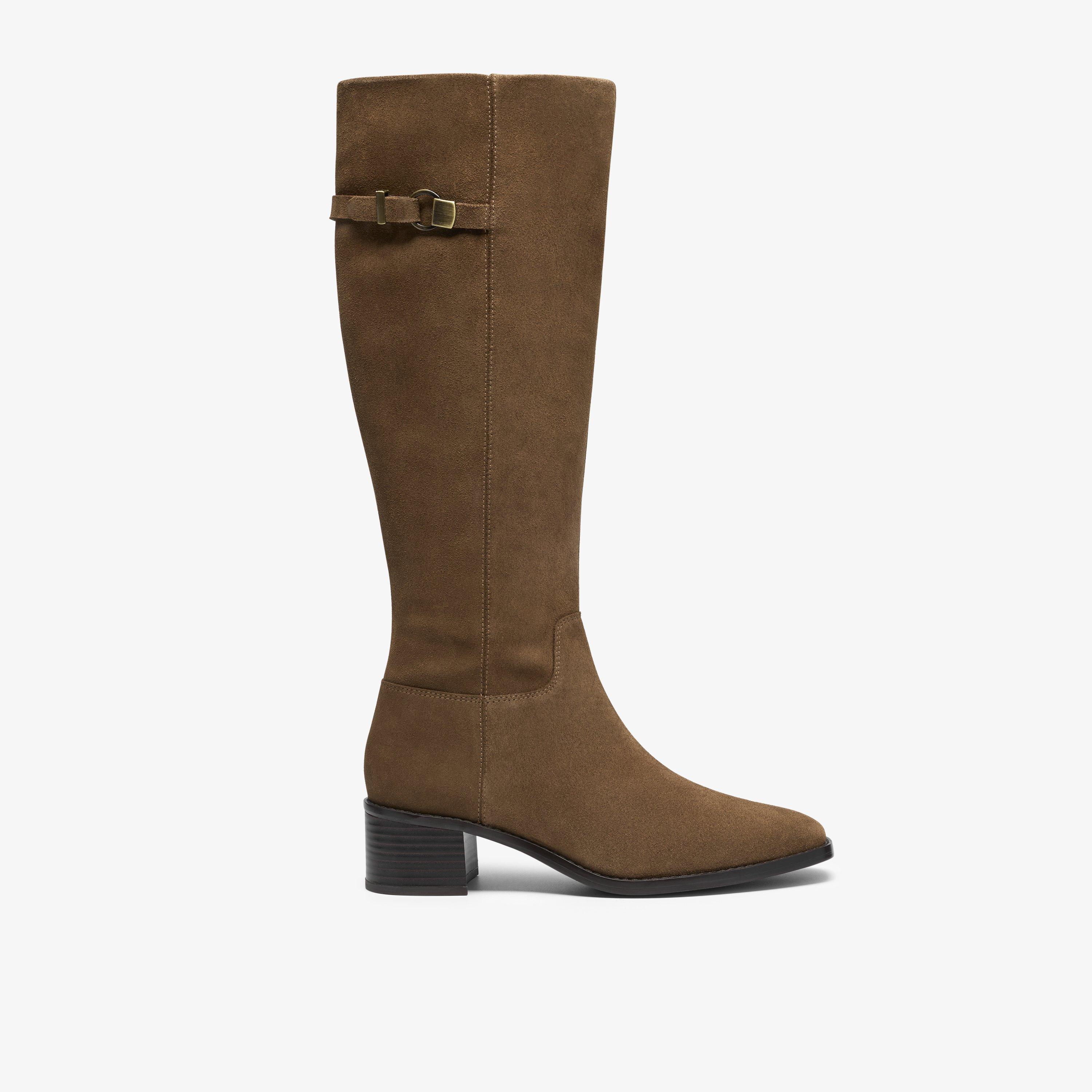 Wrenn Hi Walnut Suede Knee High Boots, view 1 of 6