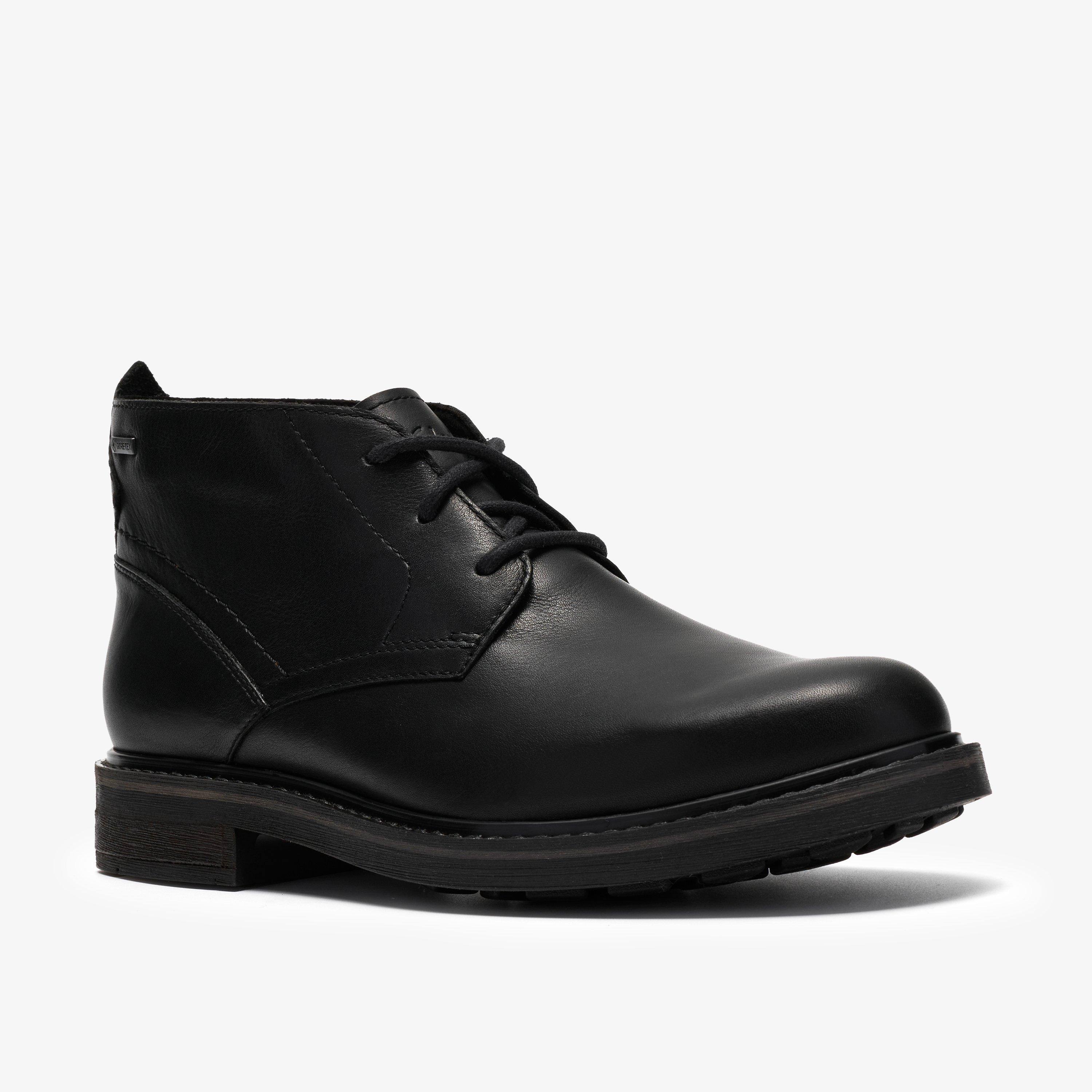 Newford Mid GORE-TEX Black Leather Ankle Boots Lace Up, view 4 of 6