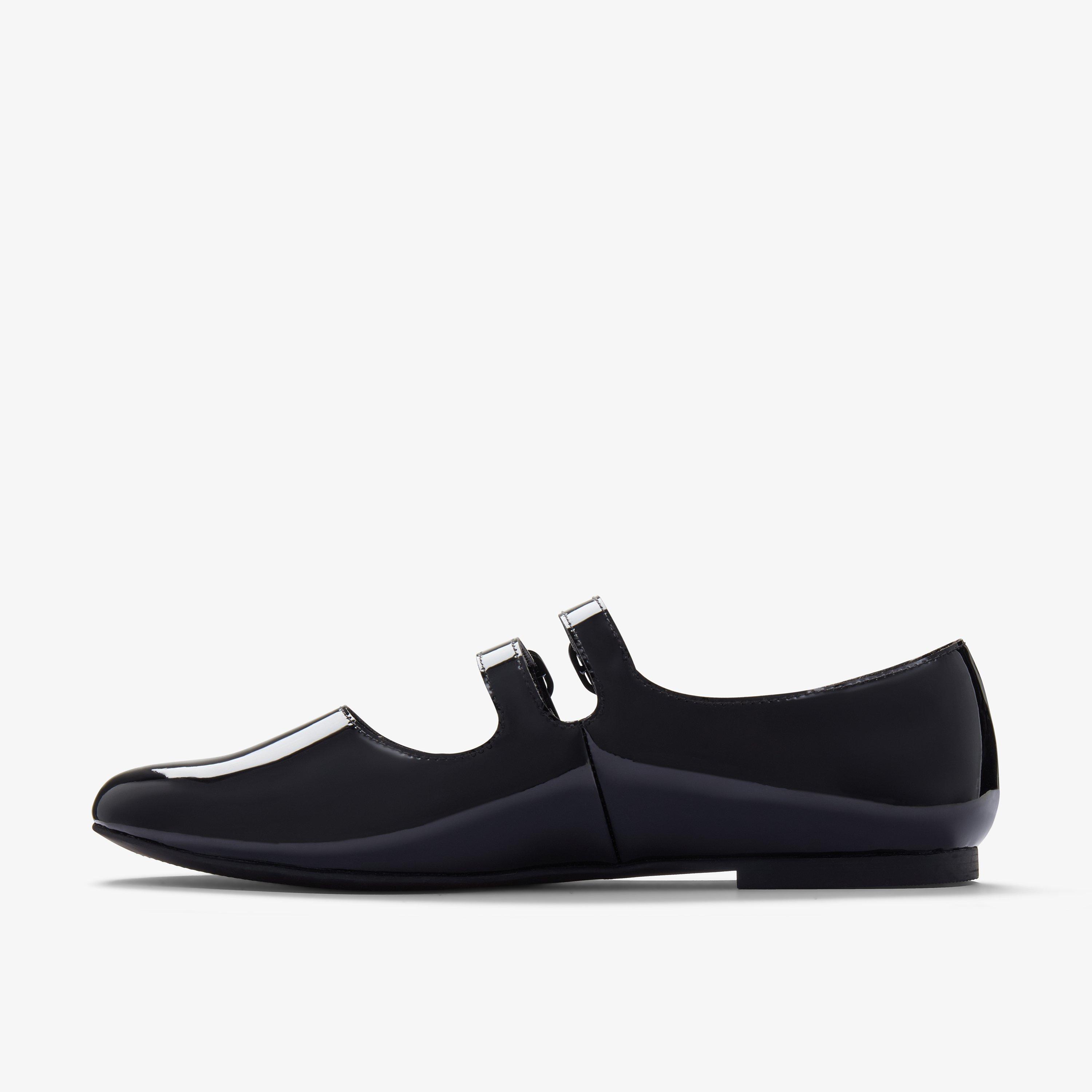 Kicho Strap Black Patent Mary Jane Ballerina, view 2 of 6