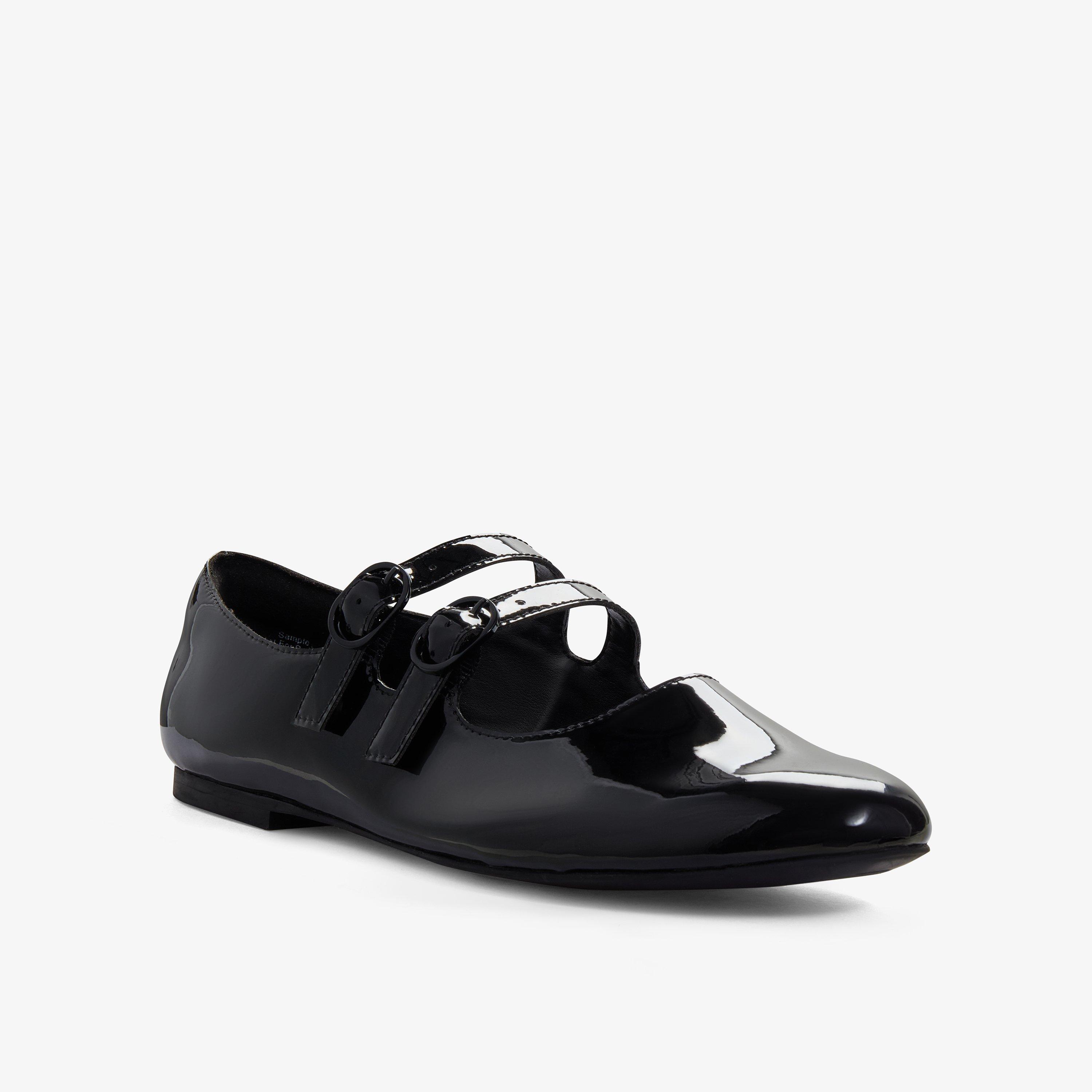 Kicho Strap Black Patent Mary Jane Ballerina, view 5 of 6