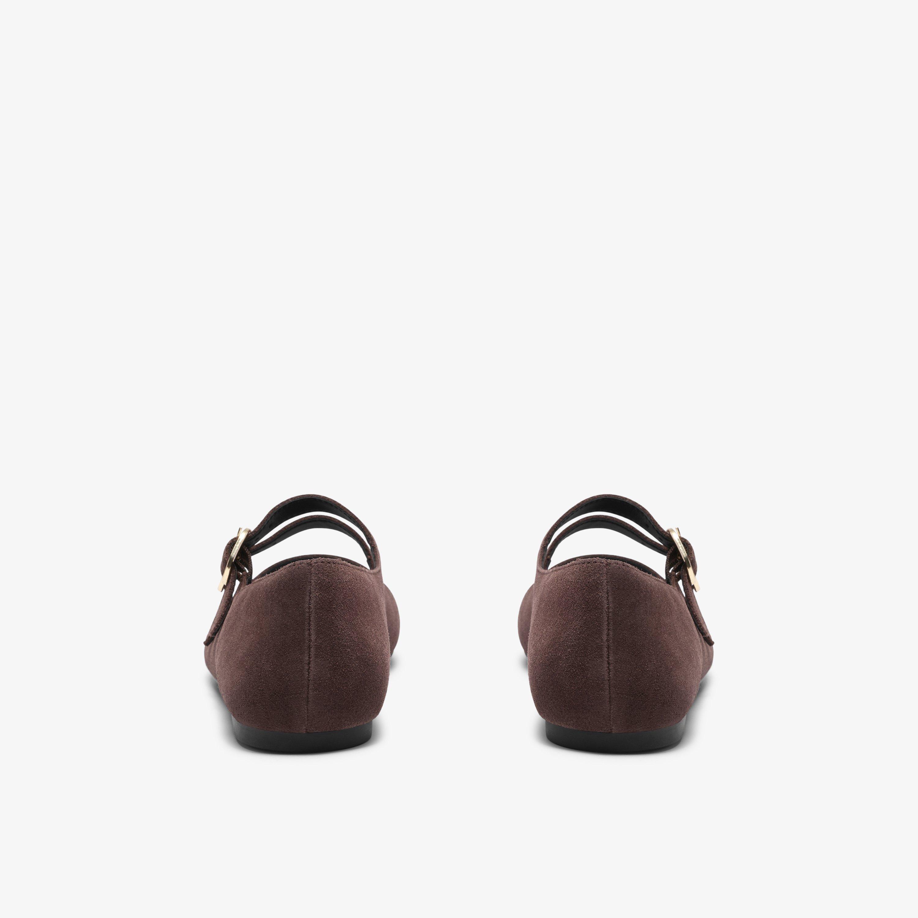 Kicho Strap Brown Suede Mary Jane Ballerina, view 5 of 6