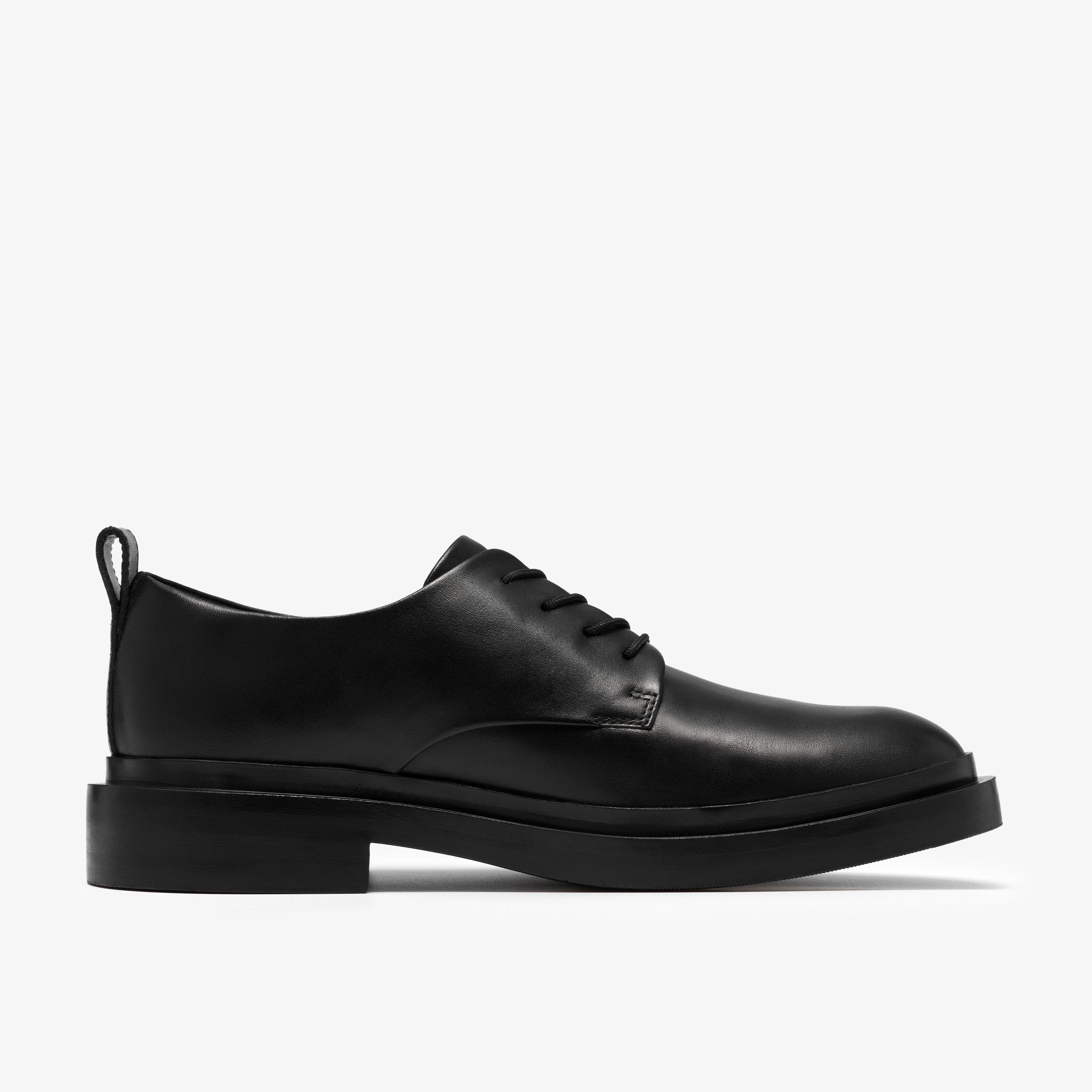Previa Lace Black Leather Derby Shoes Lace Up, view 1 of 6