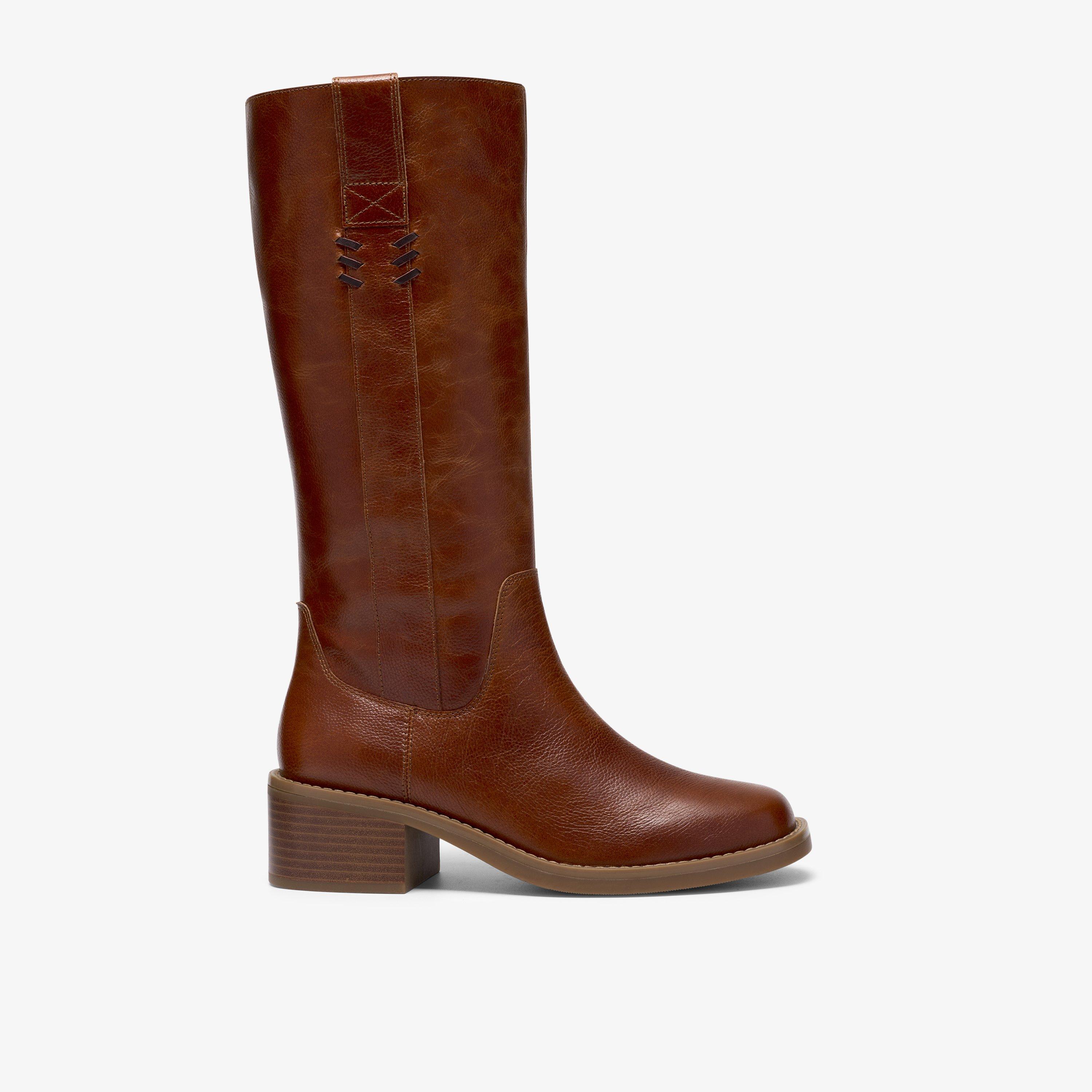 Digby Ranch Tan Leather Mid Calf Boots, view 1 of 6