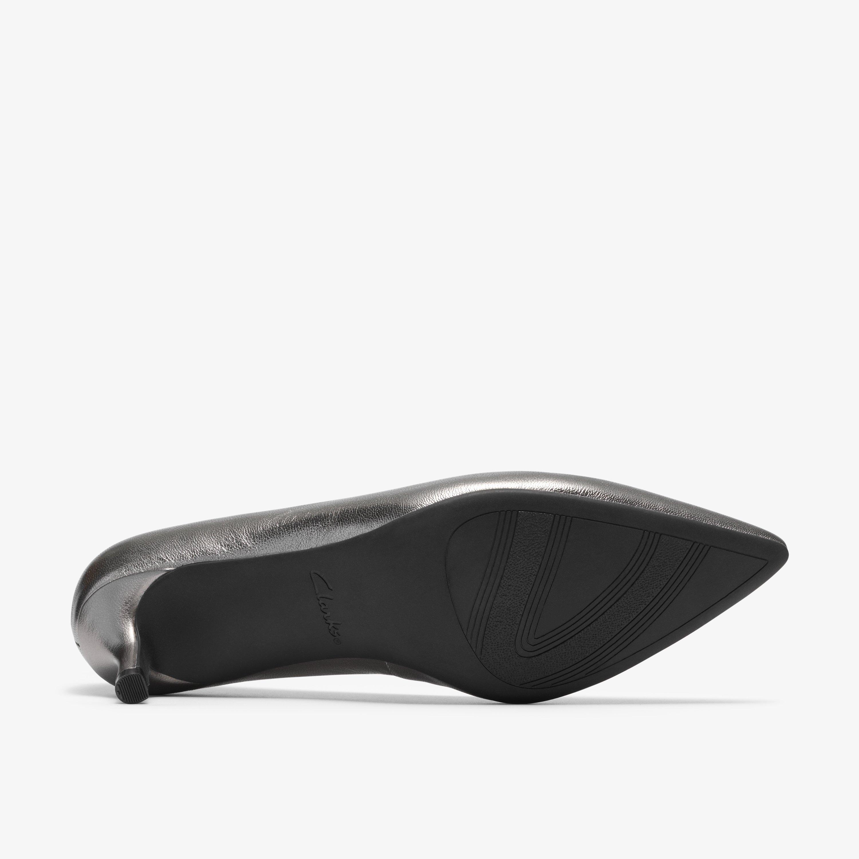 Zarey Court Cuir étain Escarpins Chaussures sans lacets Talons hauts, view 3 of 6