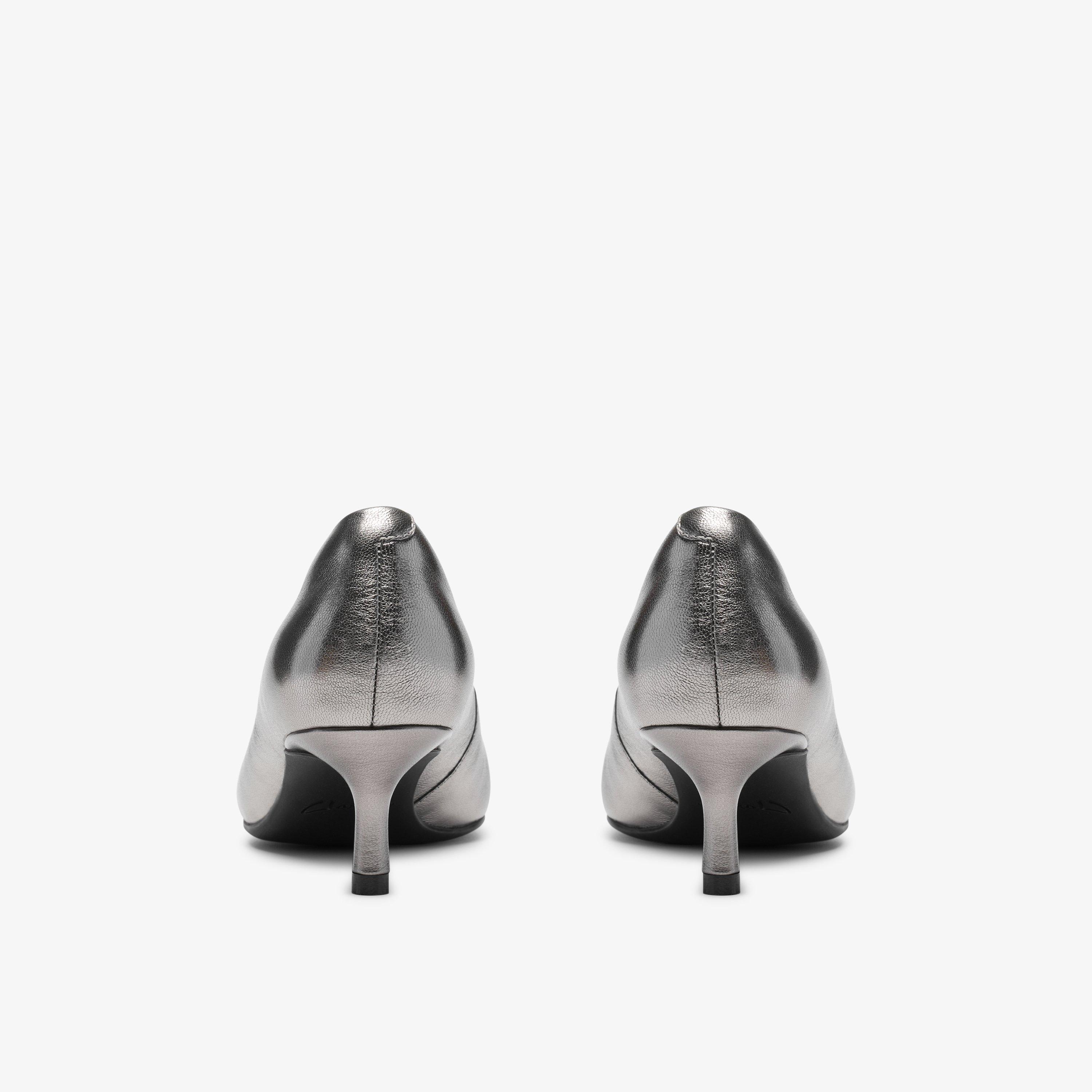 Zarey Court Cuir étain Escarpins Chaussures sans lacets Talons hauts, view 5 of 6