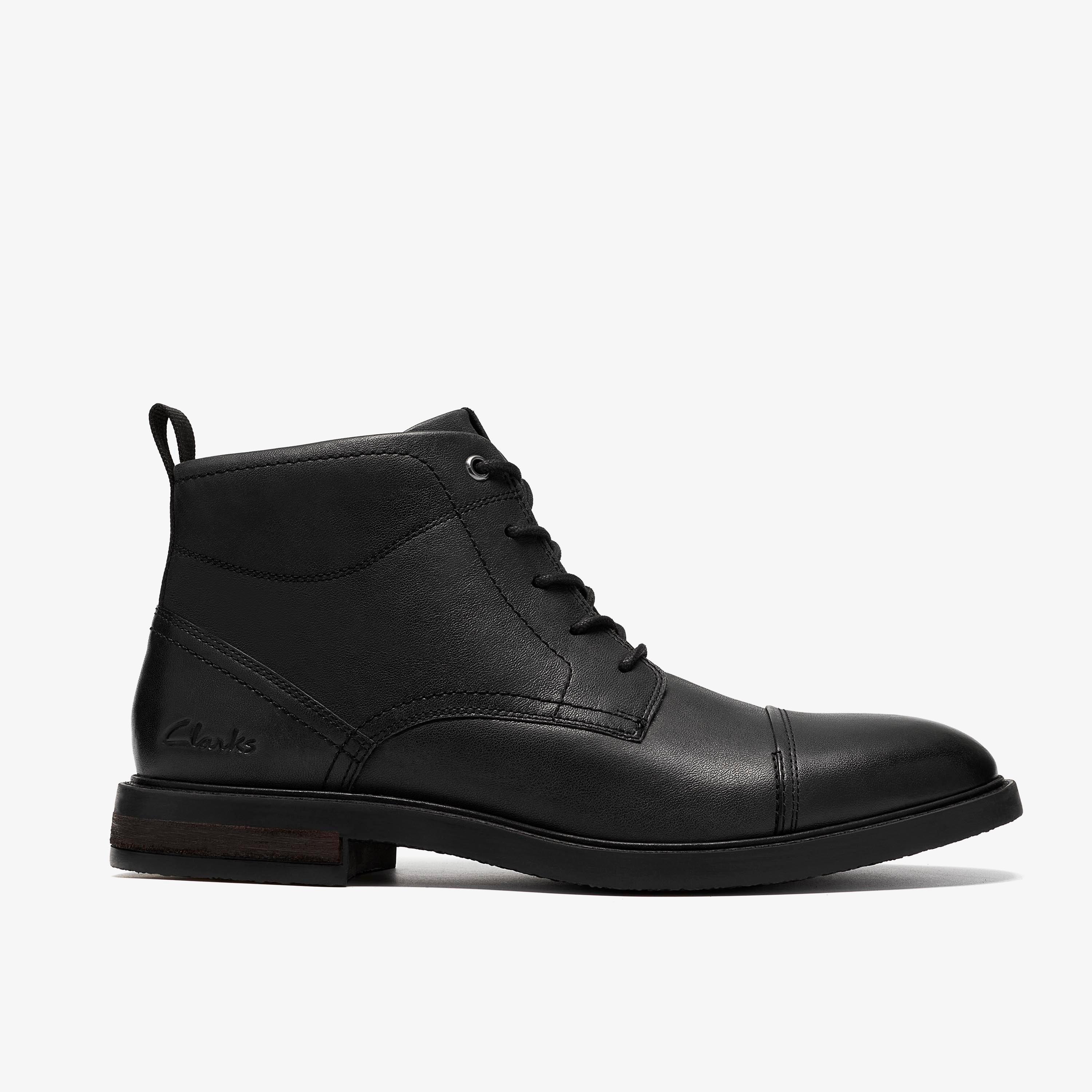 Jaxen Cap Boot Black Leather Chelsea Boots, view 1 of 6