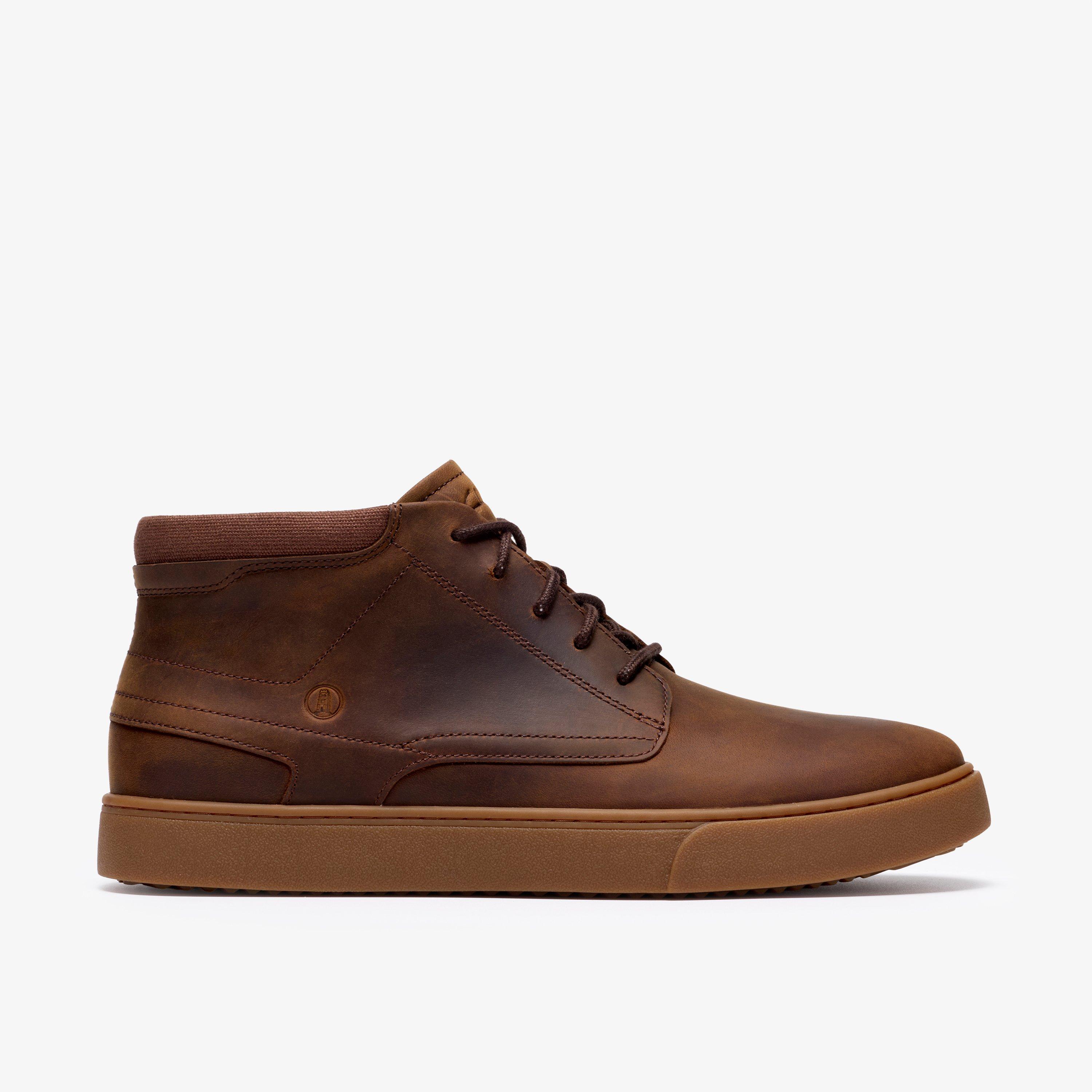 Lydford Mid Beeswax Leather Ankle Boots Lace Up, view 1 of 6
