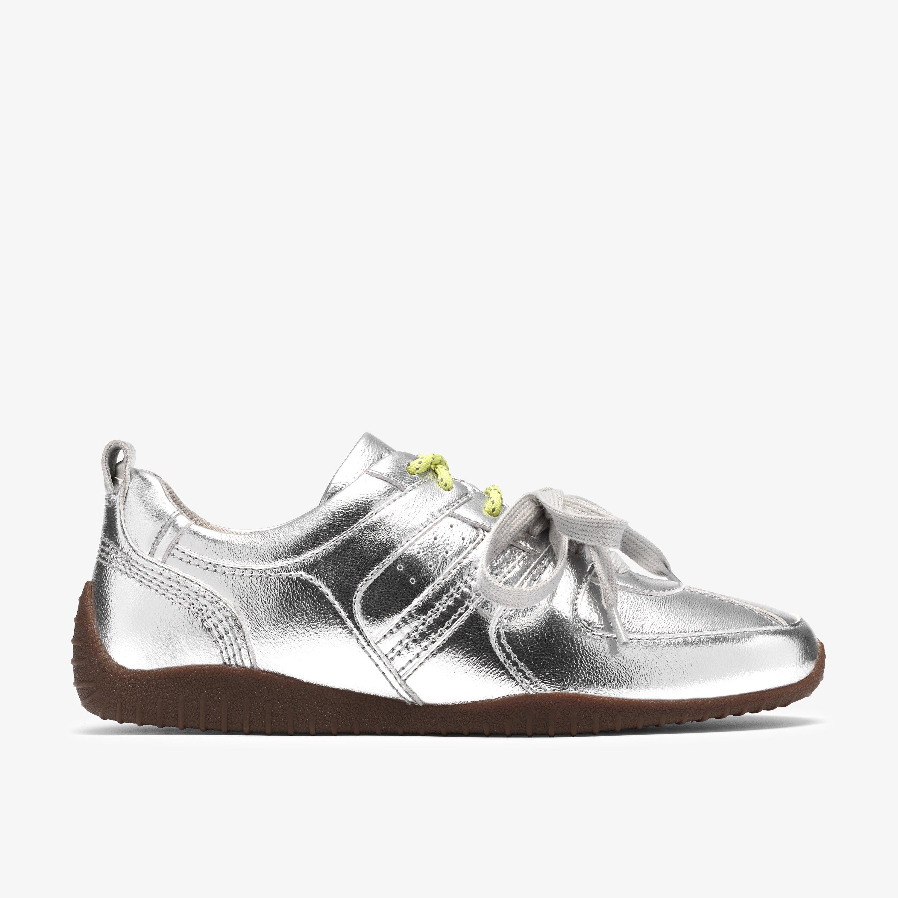 Meridor Lace Silver Leather Lace Up Low Profile, view 1 of 6