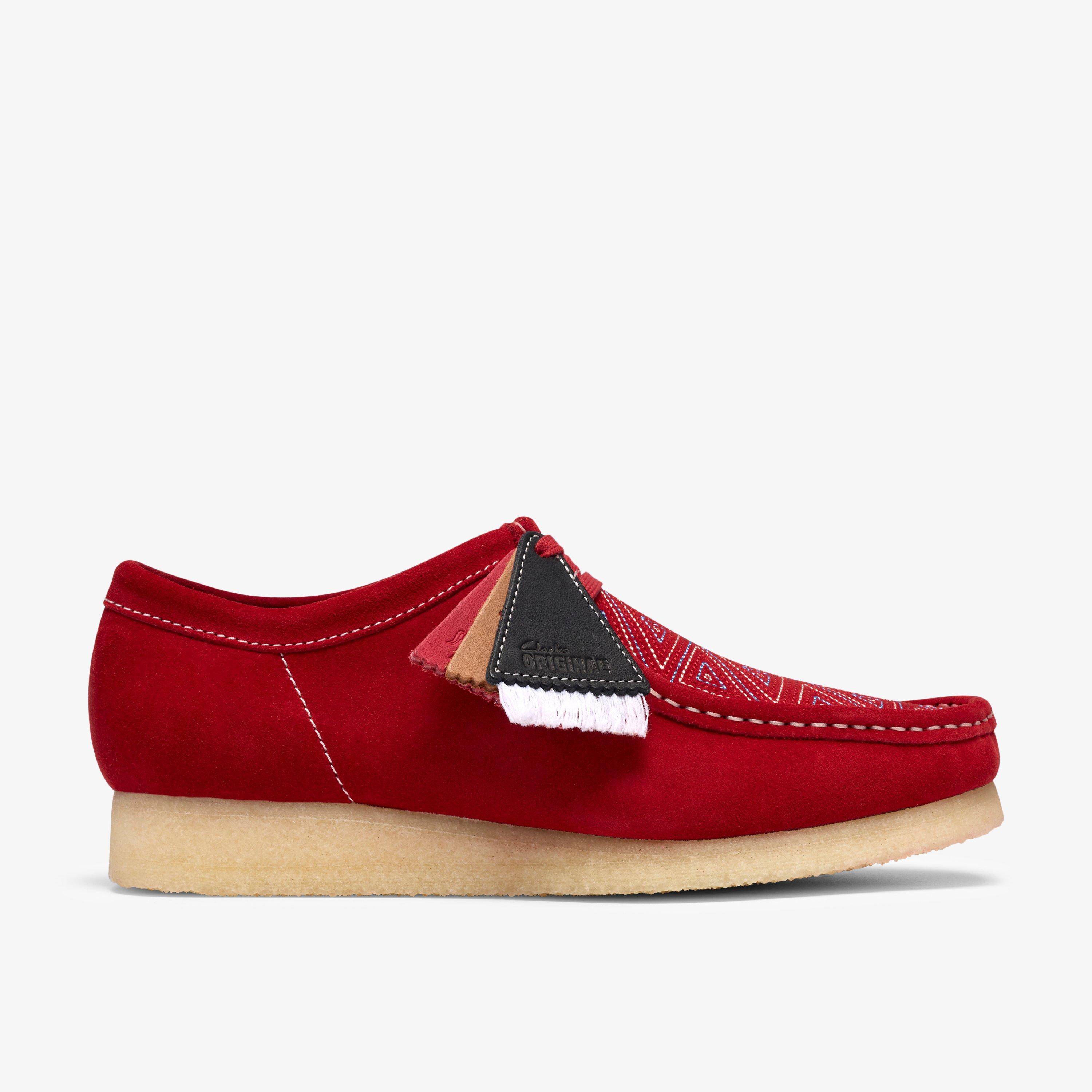 Wallabee Red Interest Wallabees Lace Up, view 1 of 8