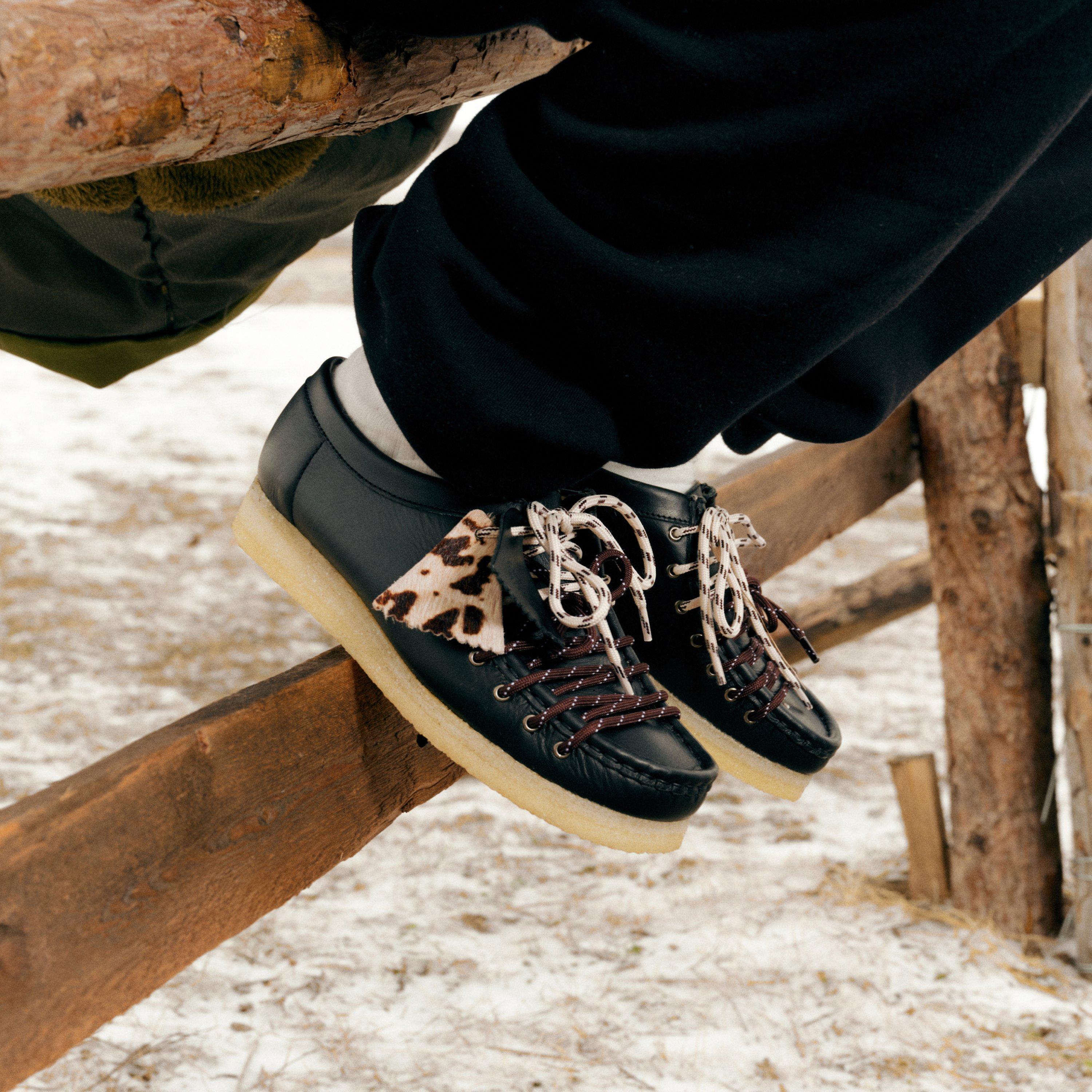 Wallabee Lace Black Combination Leather Wallabees Lace Up, view 2 of 10