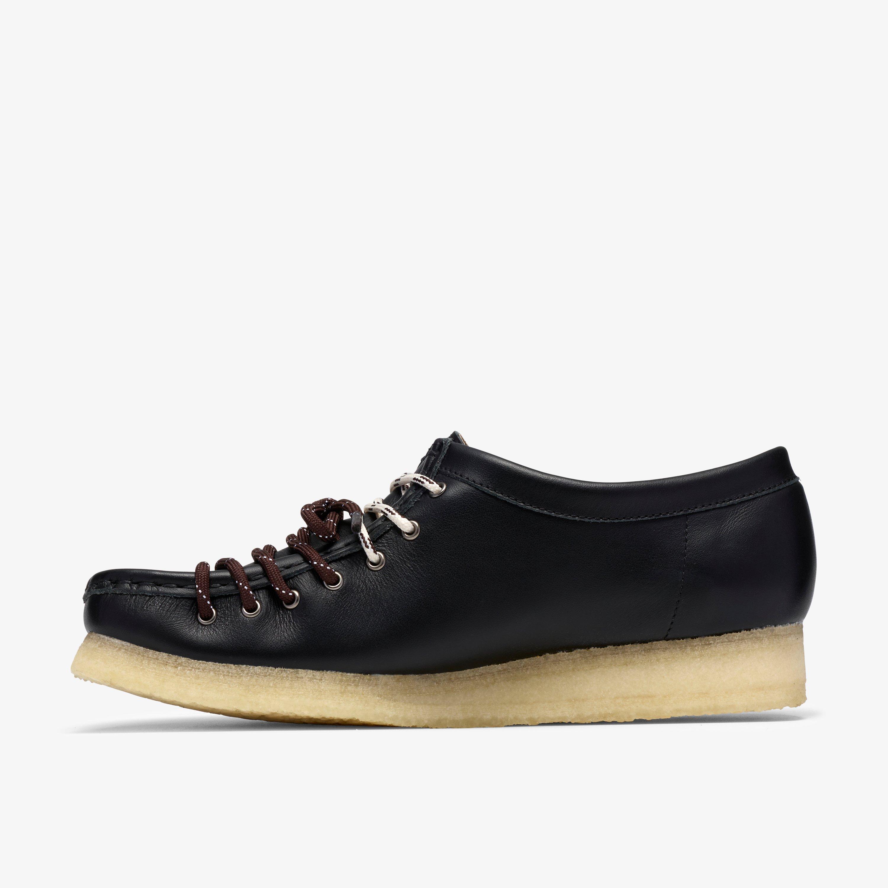 Wallabee Lace Black Combination Leather Wallabees Lace Up, view 3 of 10