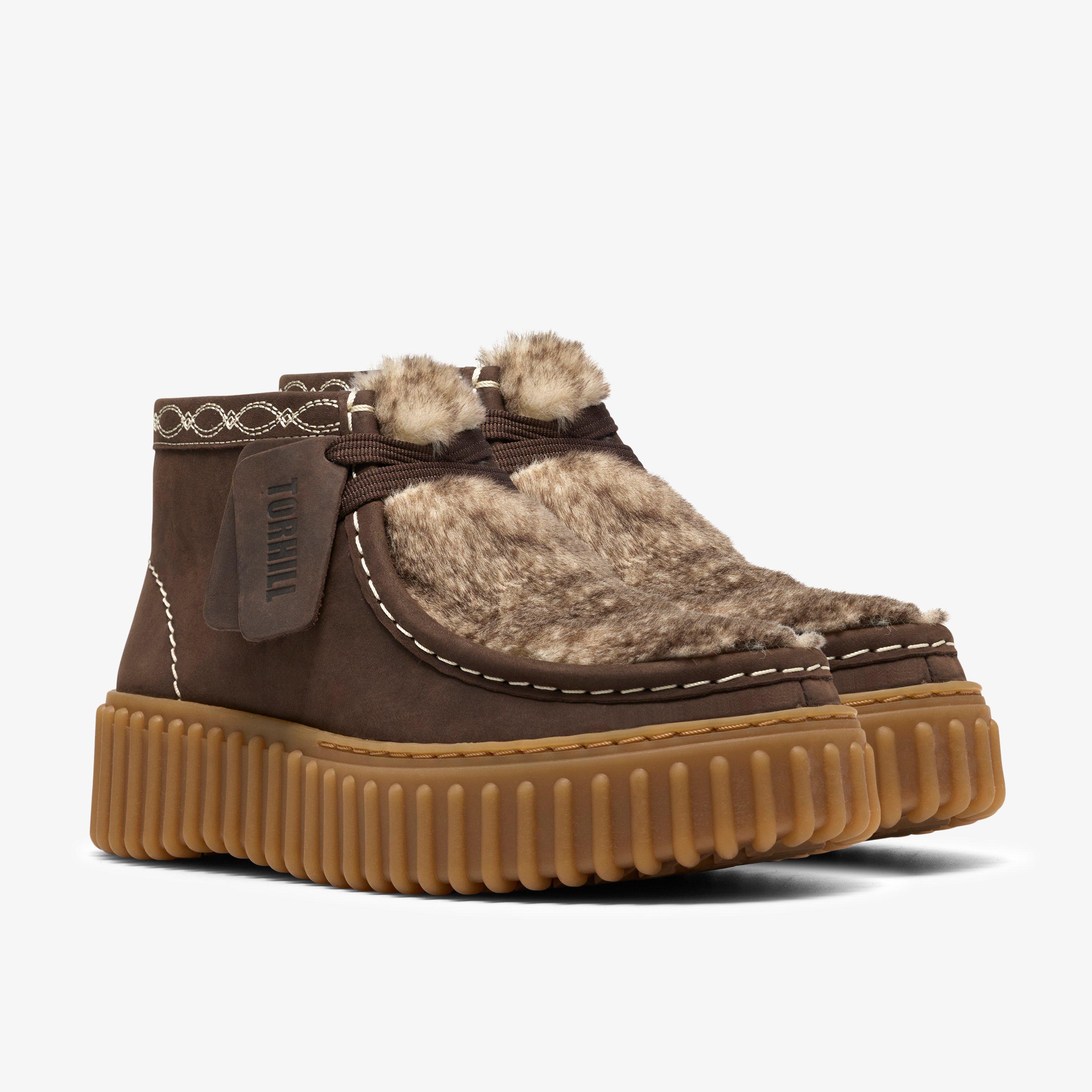 Torhill Moss Dark Brown Interest Bottines Chaussures à lacets Torhill, view 4 of 8