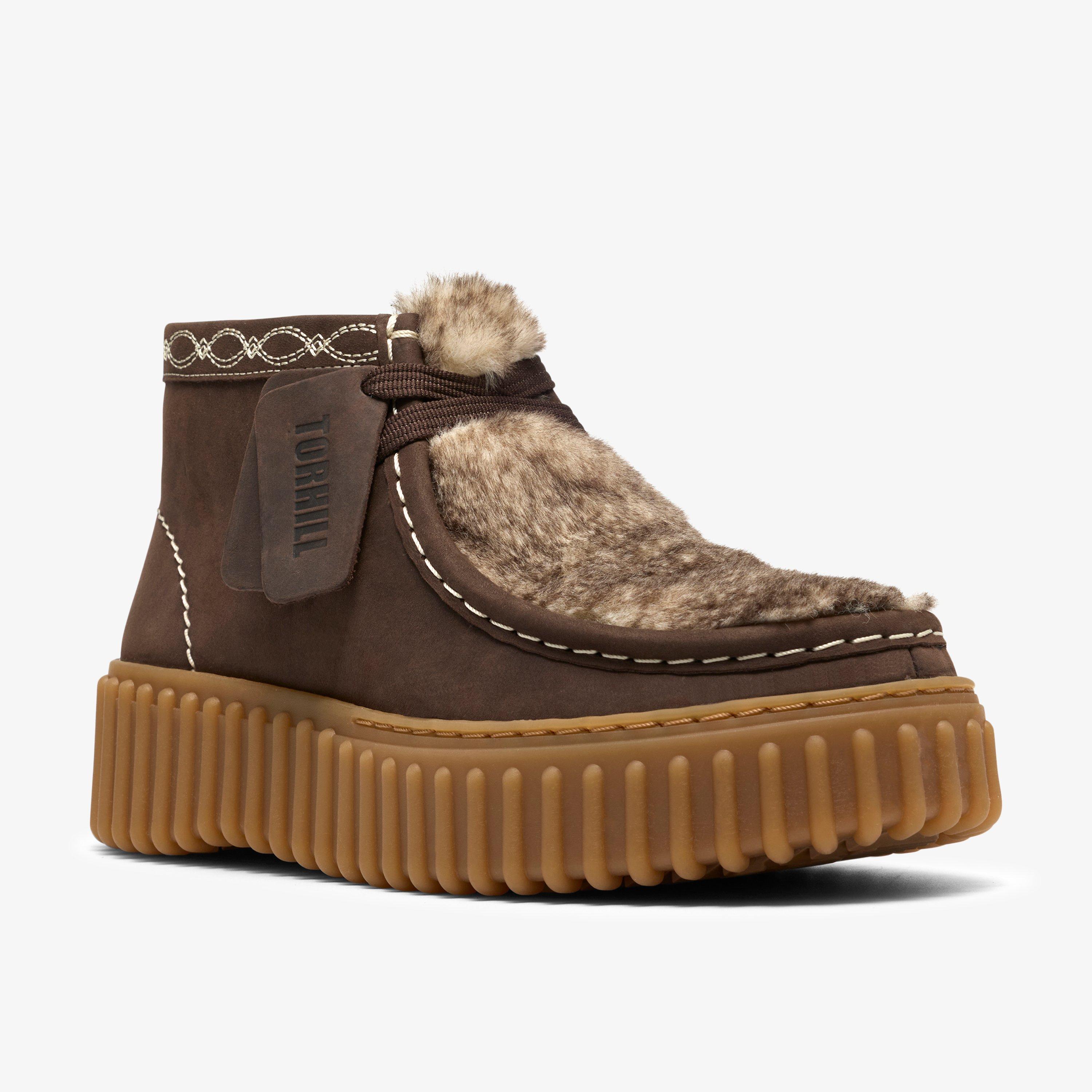 Torhill Moss Dark Brown Interest Bottines Chaussures à lacets Torhill, view 7 of 8