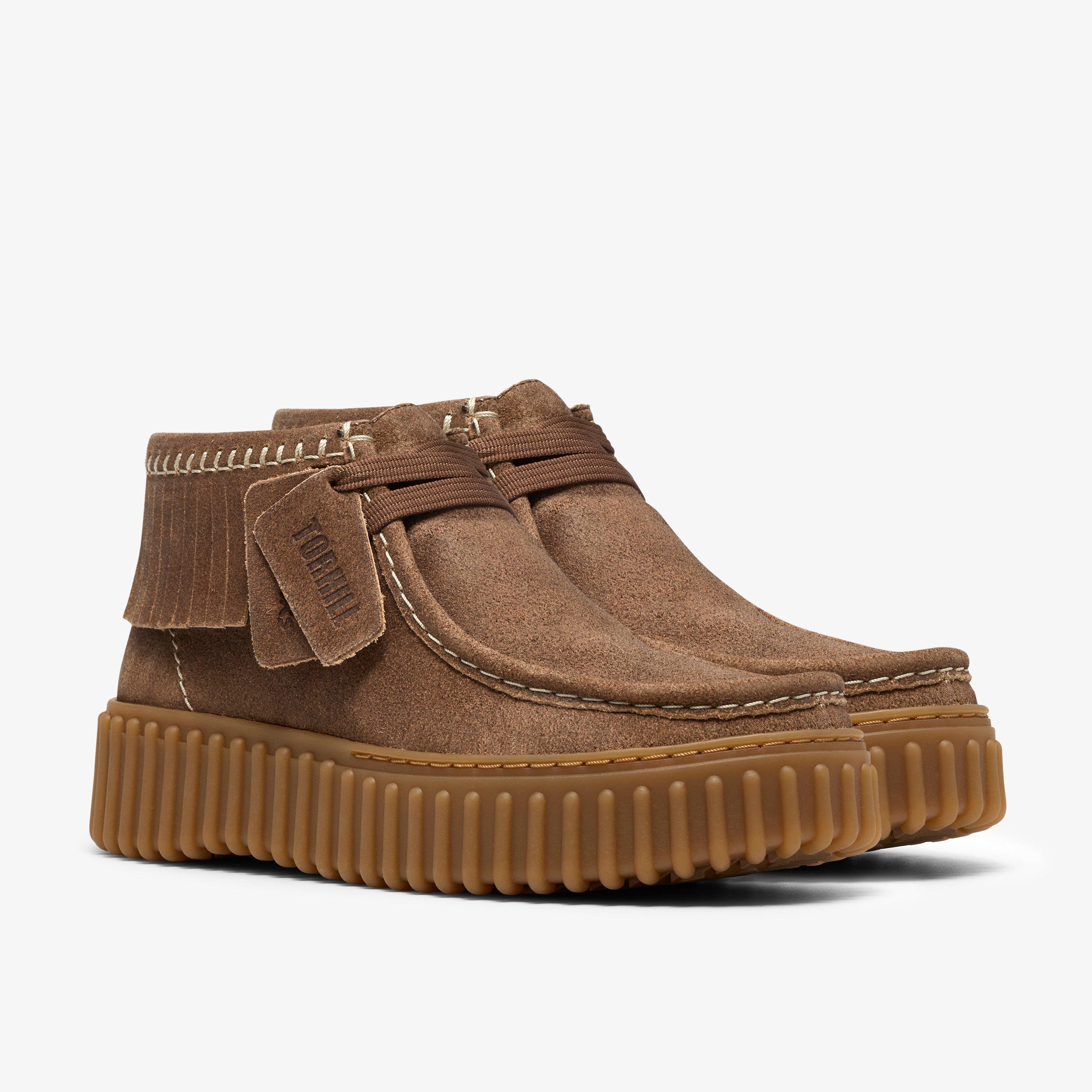 Torhill Moss Cuir foncé Bottines Chaussures à lacets Torhill, view 4 of 8