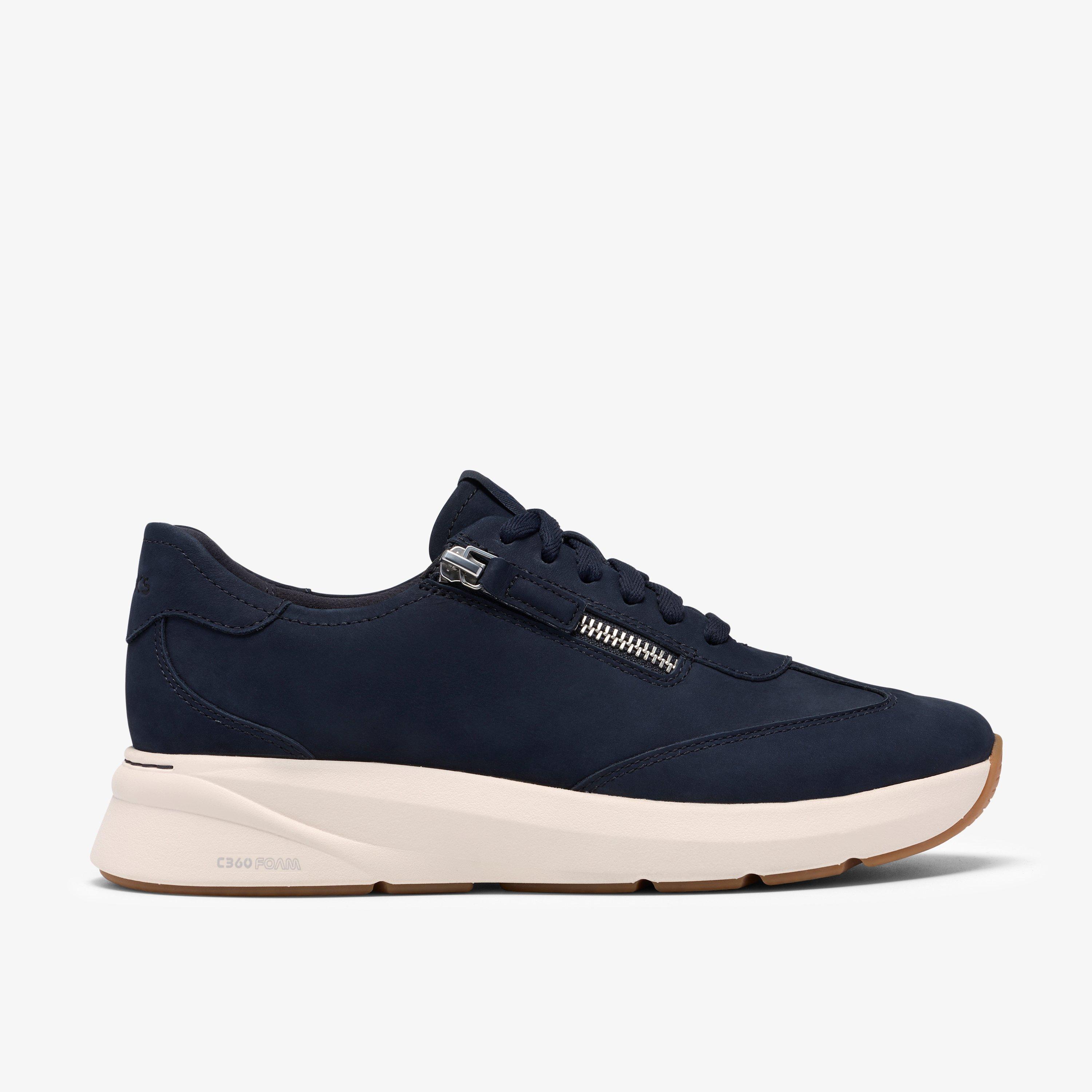 Code R Run Navy Nubuck Trainers Lace Up, view 1 of 6