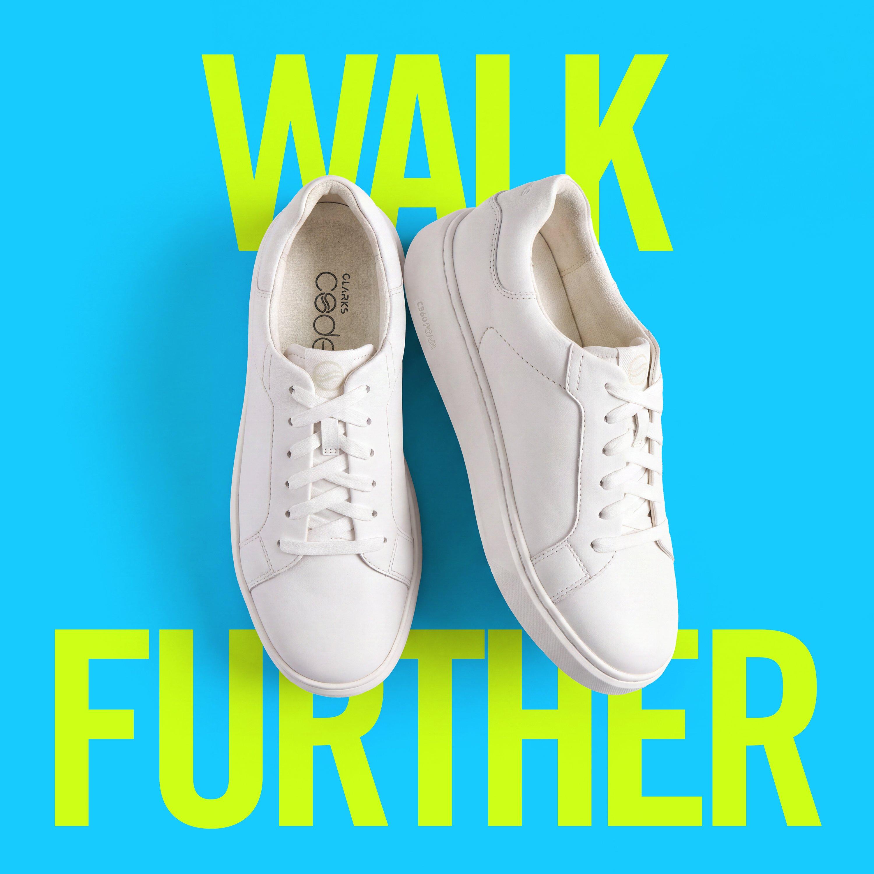 Code Lace White Leather Lace Up Walking, view 9 of 10