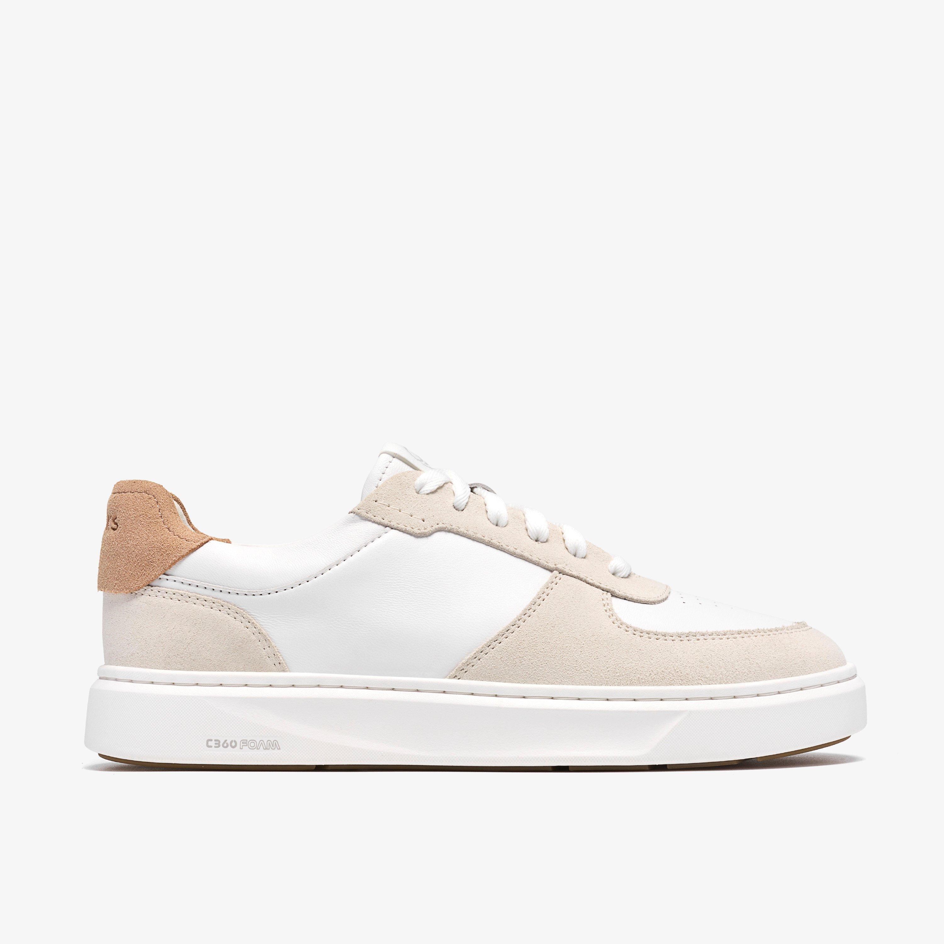 Code C Court White Combination Trainers Lace Up, view 1 of 6