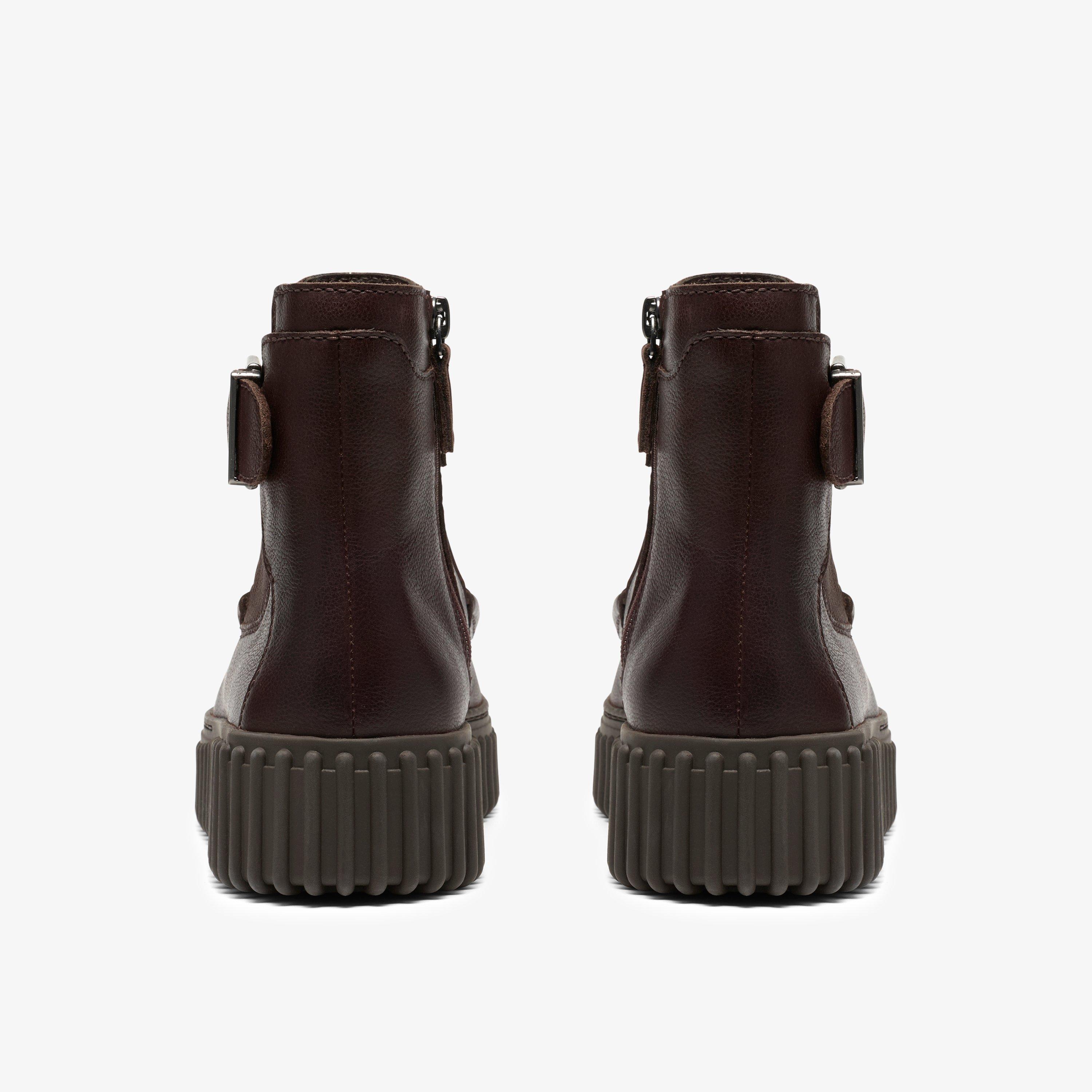 Torhill Buckle Dark Brown Leather Ankle Boots Chelsea Boots Torhill, view 5 of 6